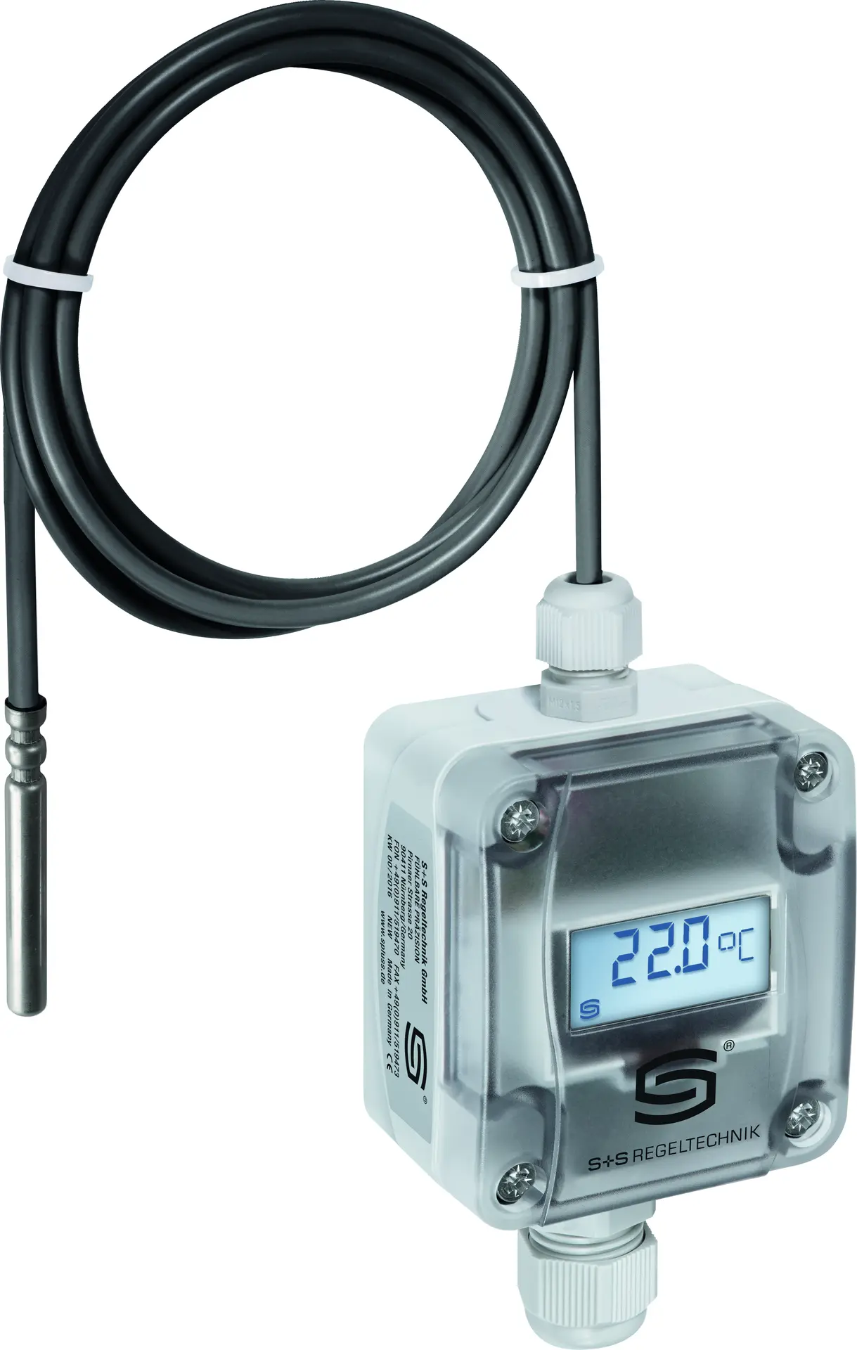 Produktfoto 1 von S+S REGELTECHNIK 1101-1152-2219-920 HFTM-I LCD Hülsenfühler mit