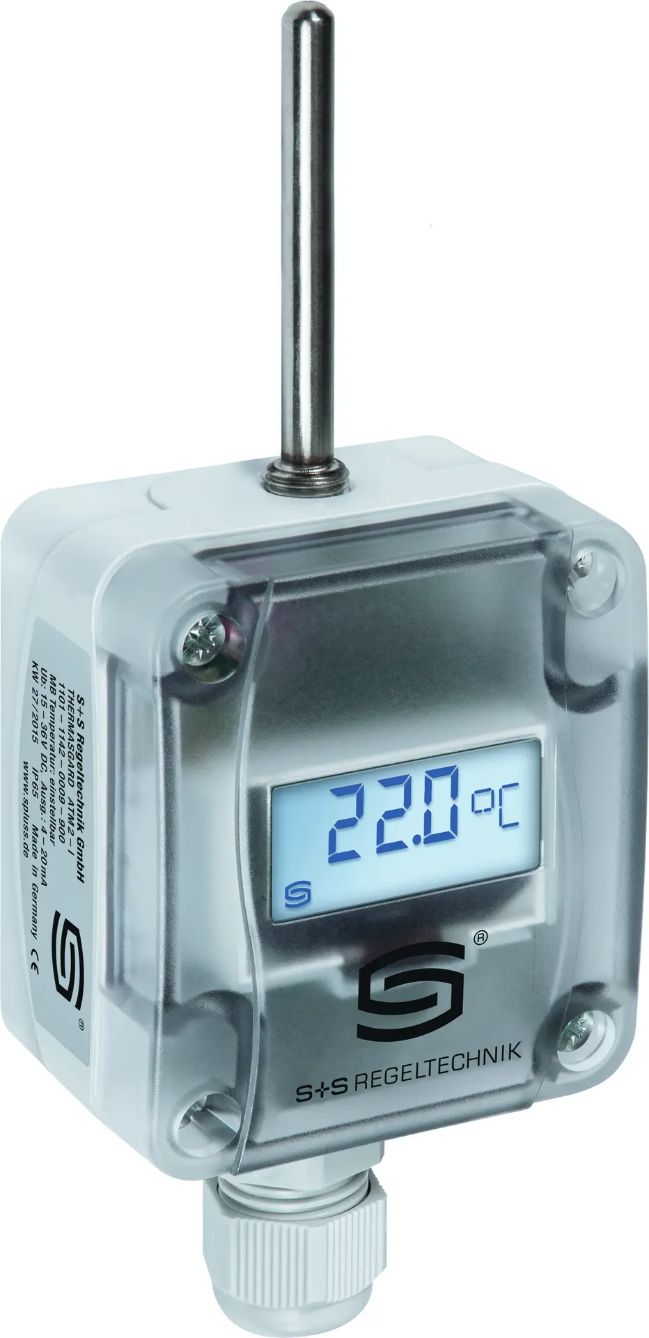 Produktfoto 1 von S+S REGELTECHNIK 1101-1142-2009-900 ATM2-I LCD Außentemperatur