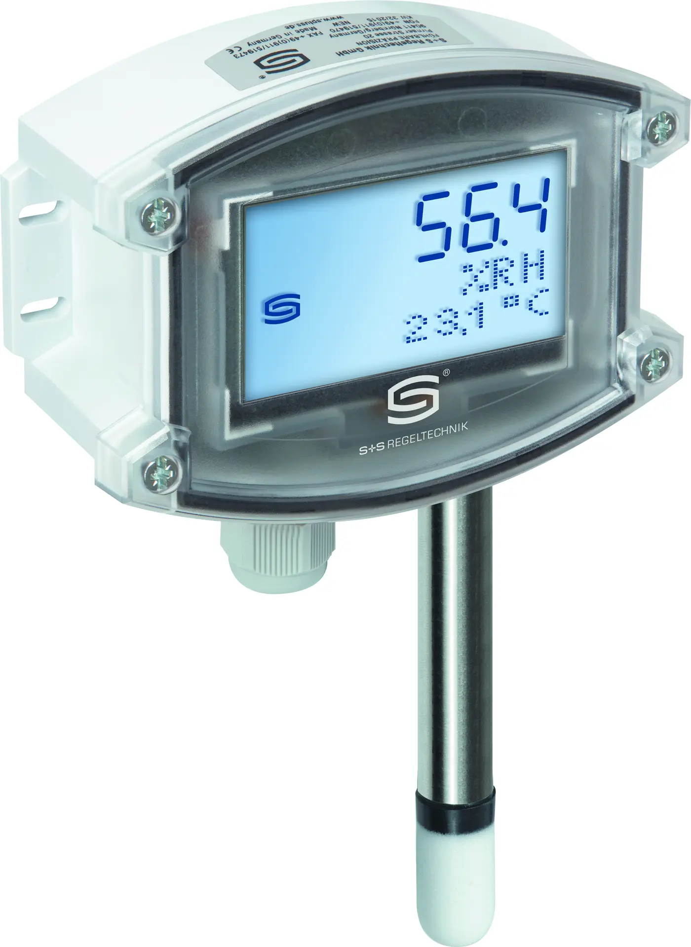 Produktfoto 1 von S+S REGELTECHNIK 1201-7112-0400-201 AFF-20-I LCD Feuchtesensor