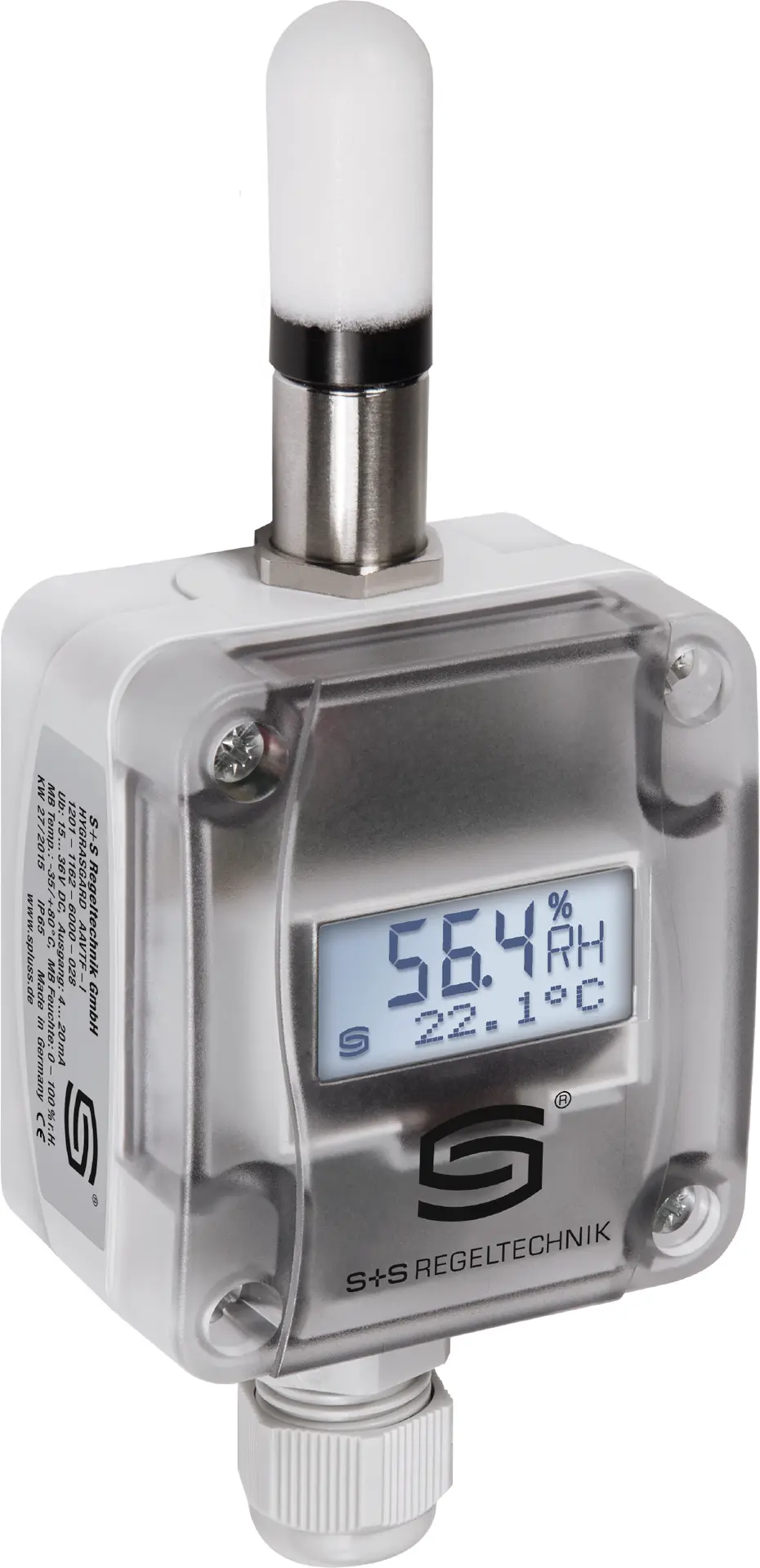 Produktfoto 1 von S+S REGELTECHNIK 1201-1121-0200-000 AFF-SD-U LCD Feuchtesensor