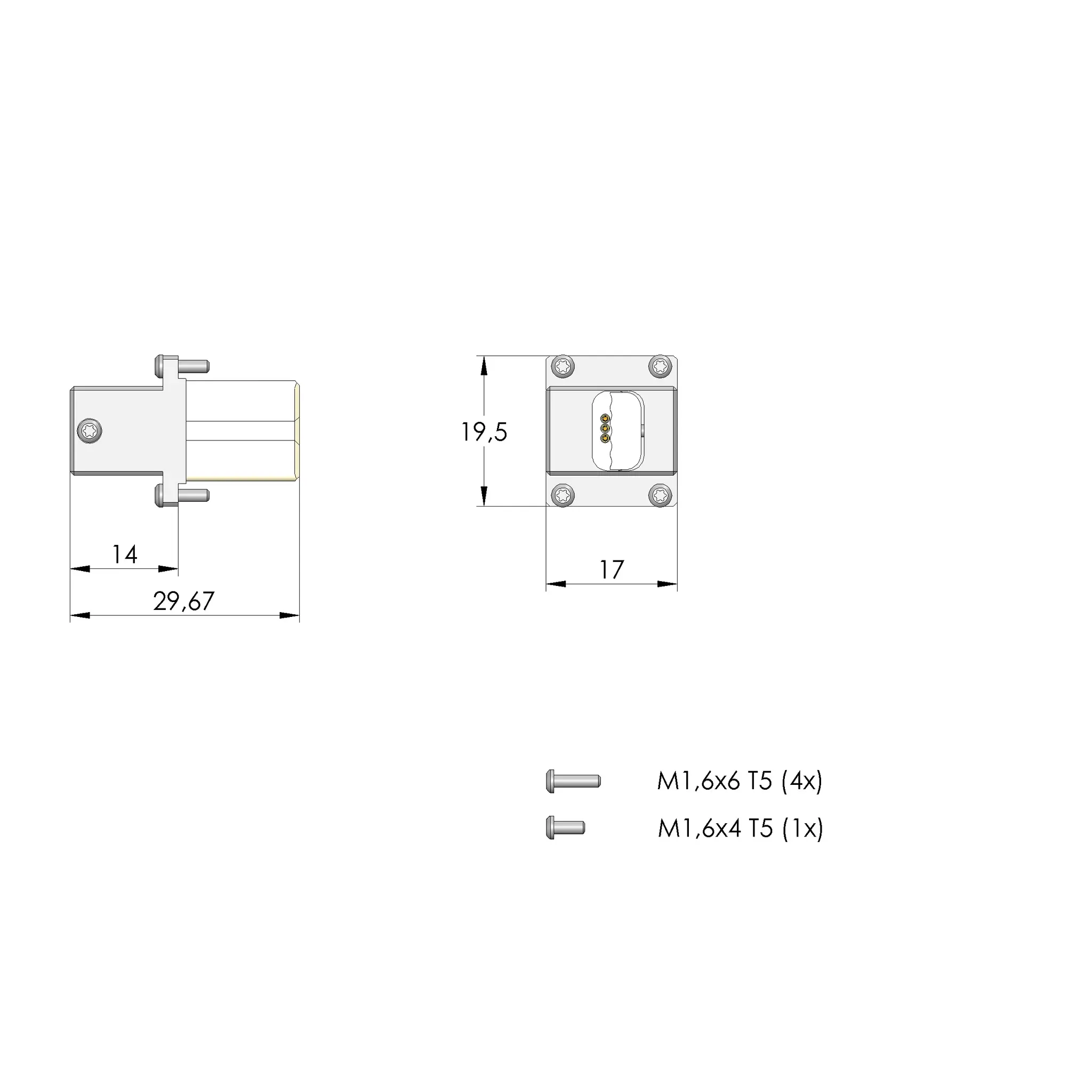 Produktfoto 1 von Ingun SE-HSAL2-06-M-G-000, HSAL2 6-Pin, SKU: 114729