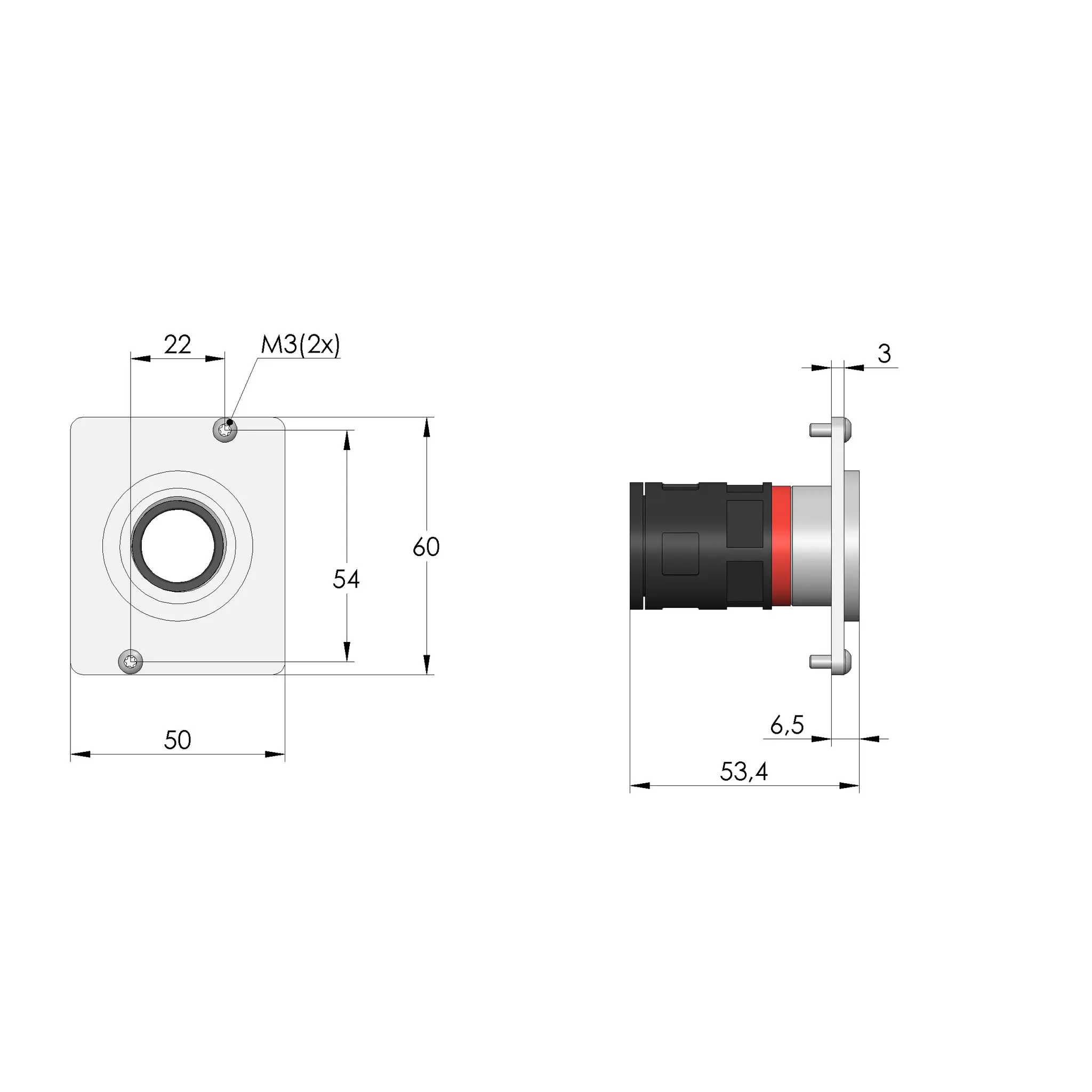 Produktfoto 1 von Ingun SB-P-VA-001-PG16, Schnittstellenblock, SKU: 109725