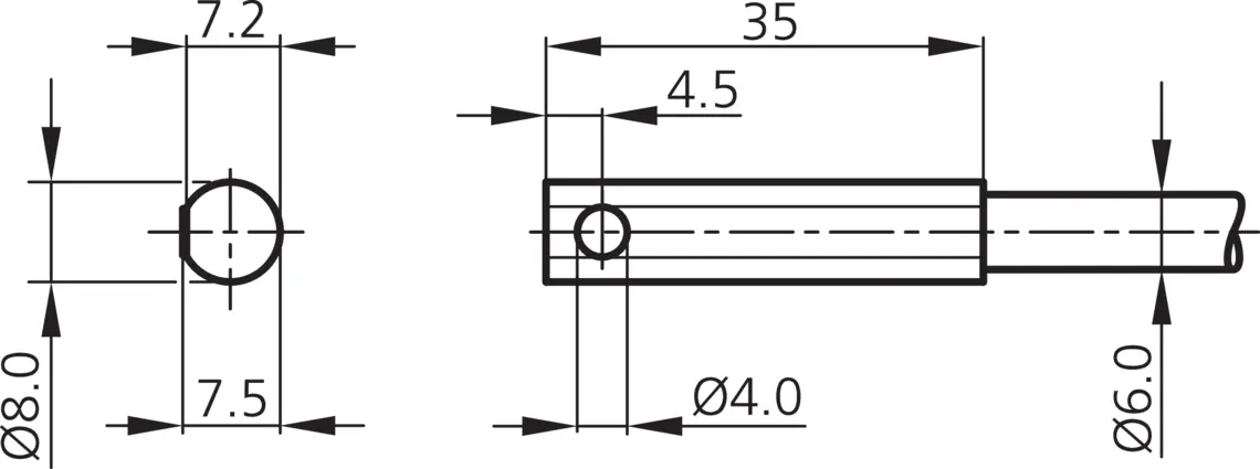Produktfoto 1 von Di-Soric WRB 210 SR-8.0-2.5, WRB Glasfaser-Lichtleiter, P\n: 202067