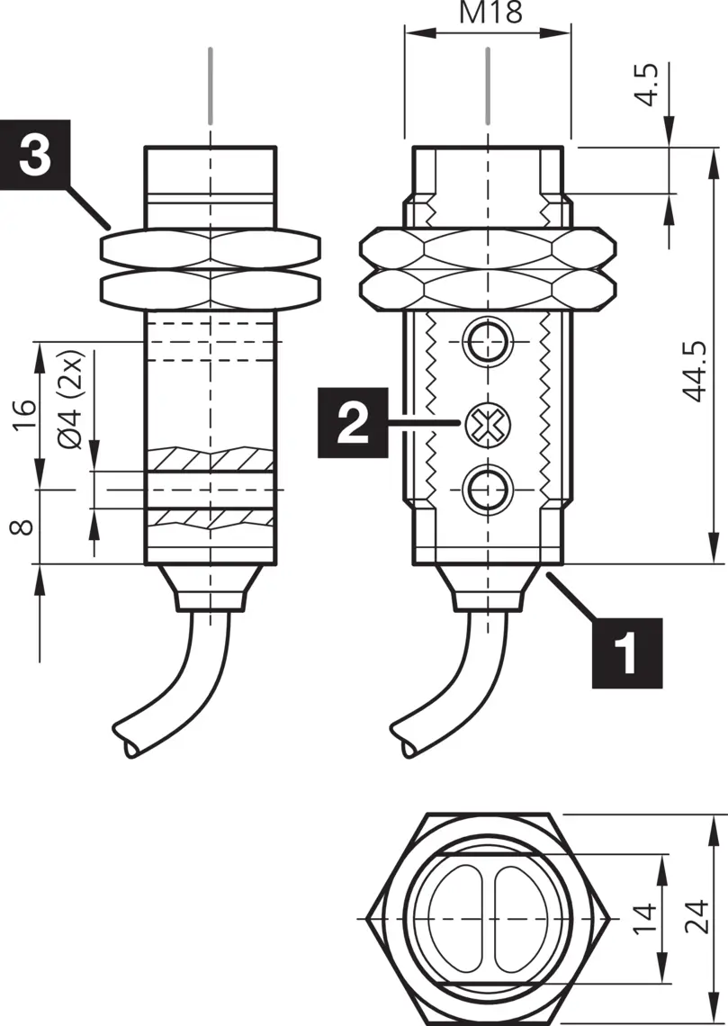 Produktfoto 1 von Di-Soric OES 18 FM 10000 P3, Einweglichtschranke O-M18 Basic, P\n: 207912