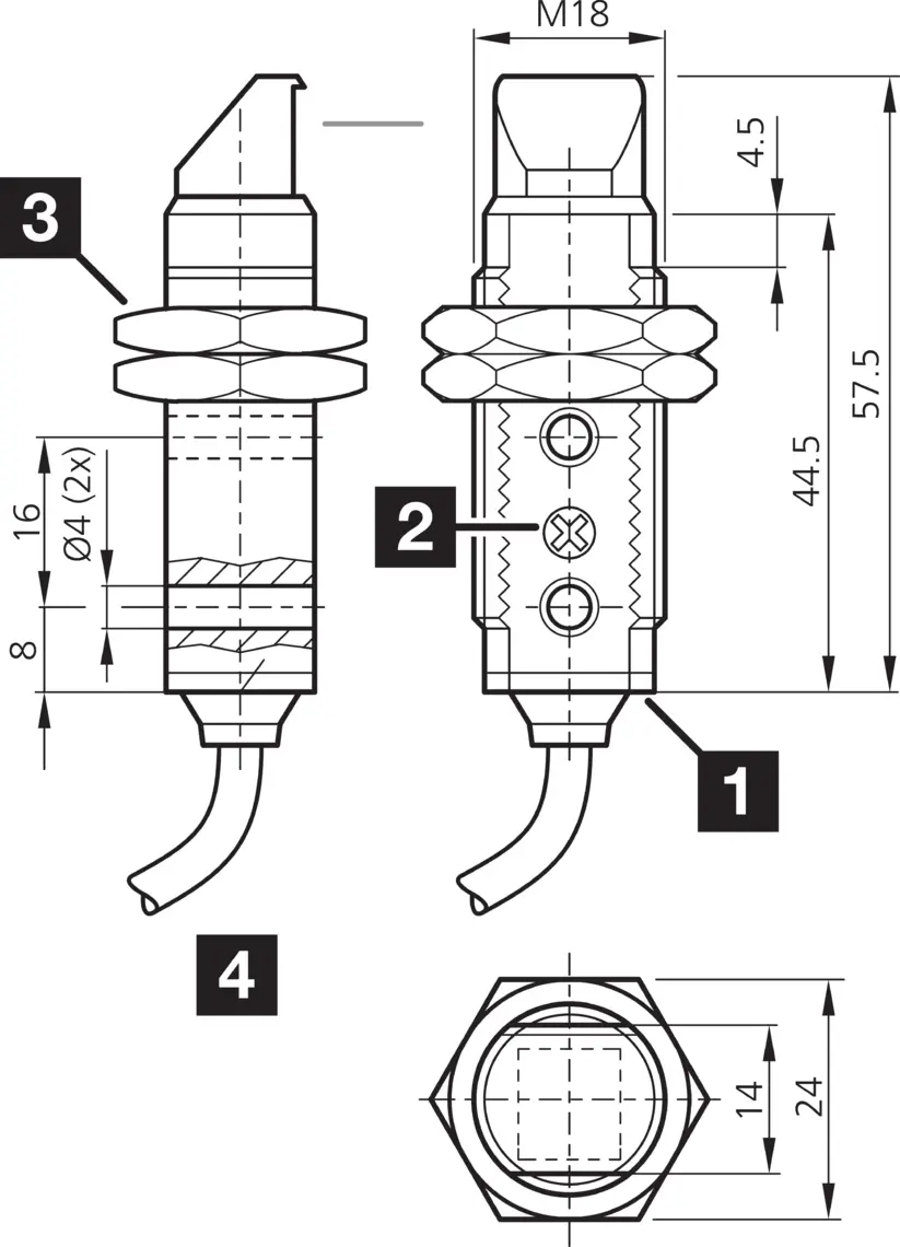 Produktfoto 1 von Di-Soric OES 18 FMR 8000 N3, Einweglichtschranke O-M18 Basic, P\n: 207915