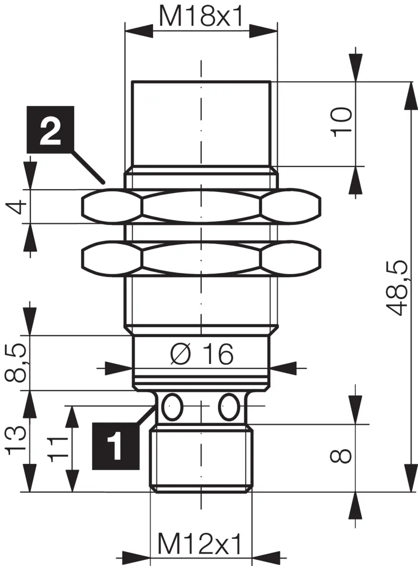 Produktfoto 1 von DI-Soric DCCK 18 M 20 PSK-IBSL, Induktiv. Näherungssen. Industriell Extended