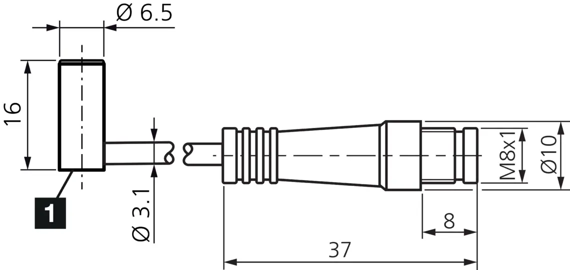 Produktfoto 1 von DI-Soric DCCKR 6.5 V 02 PSK-K-TSL, Induktiv. Näherungssen. IND-100 Kurzbauform