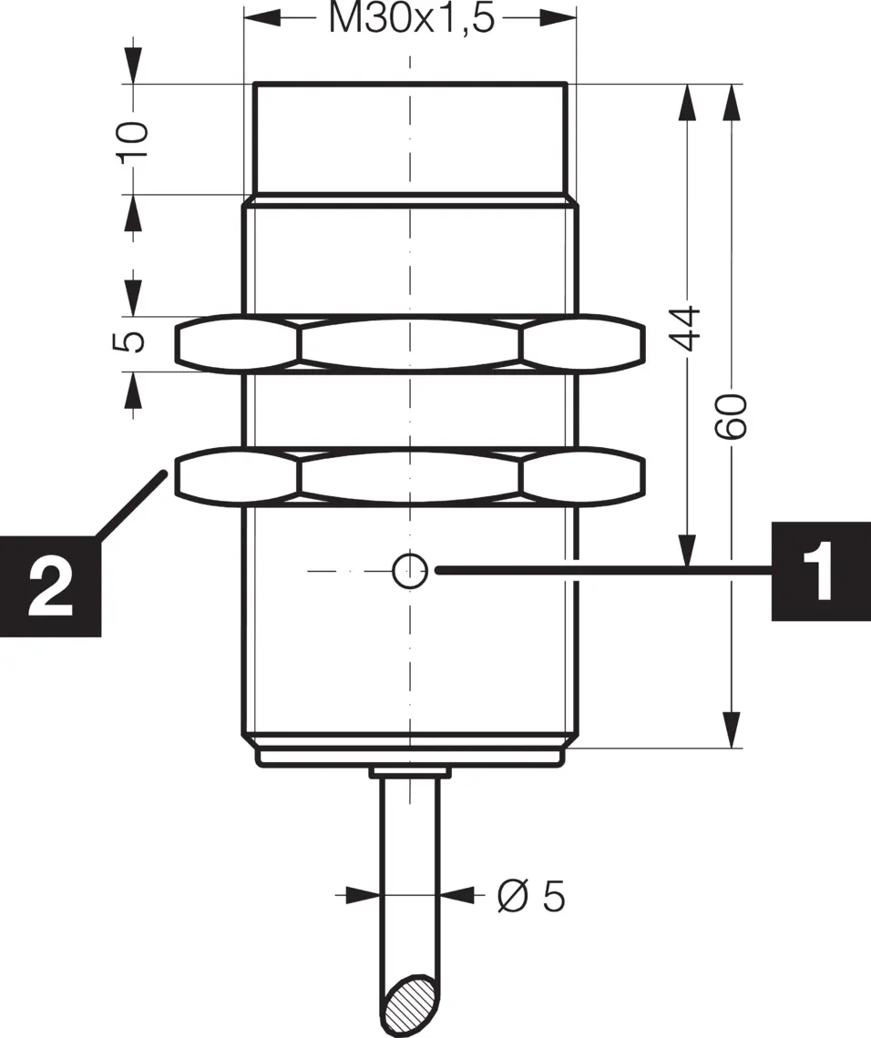 Produktfoto 1 von DI-Soric DCC 30 M 40 POLK, Induktiver Näherungssen. Großer Schaltabstand, 200386