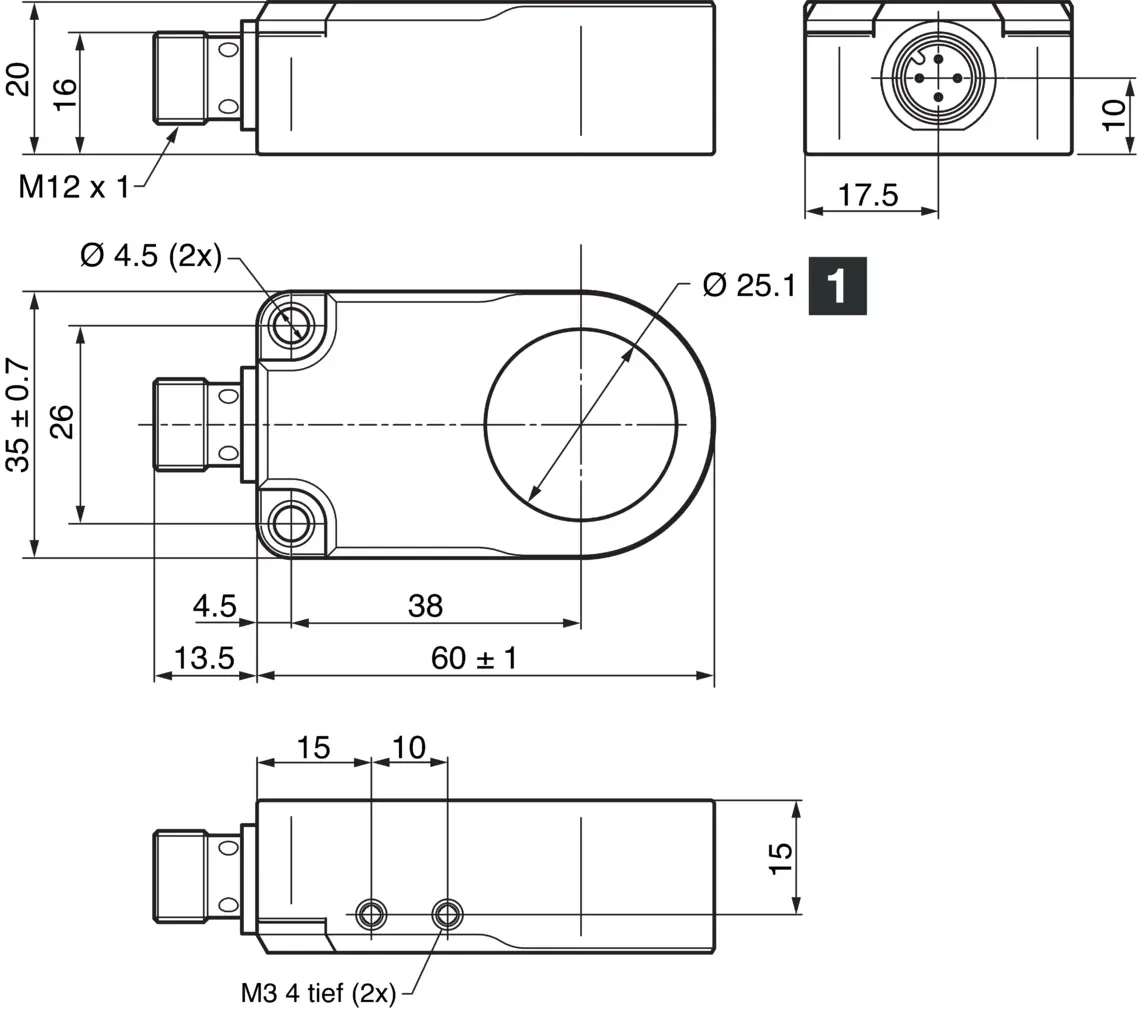Produktfoto 1 von DI-Soric IRSD-25-G3-B4 Induktiver Ringsensor IRSD 213670