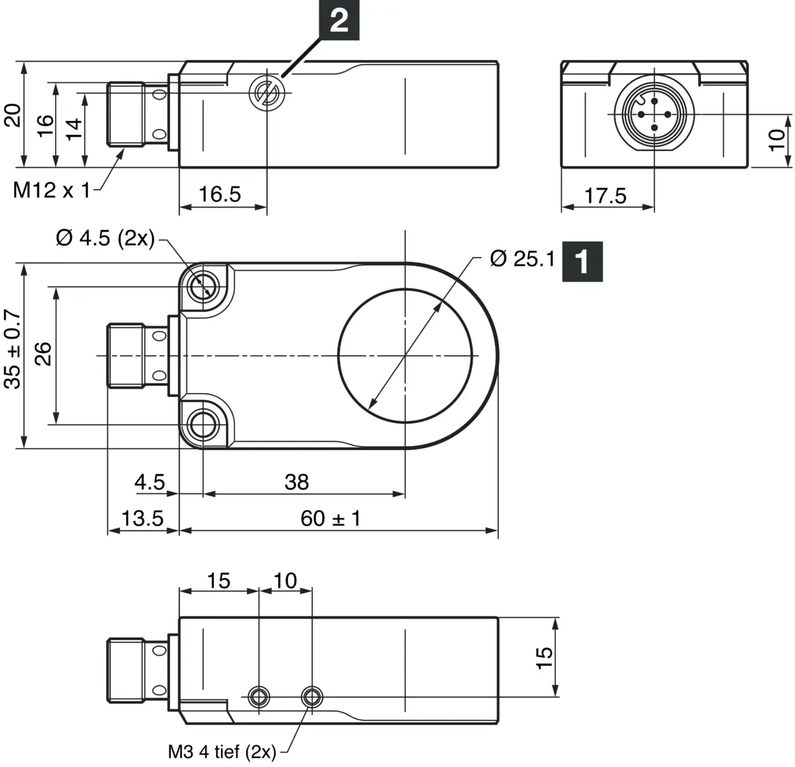Produktfoto 1 von DI-Soric IRSD-25P-G3-B4 Induktiver Ringsensor IRSD 213791