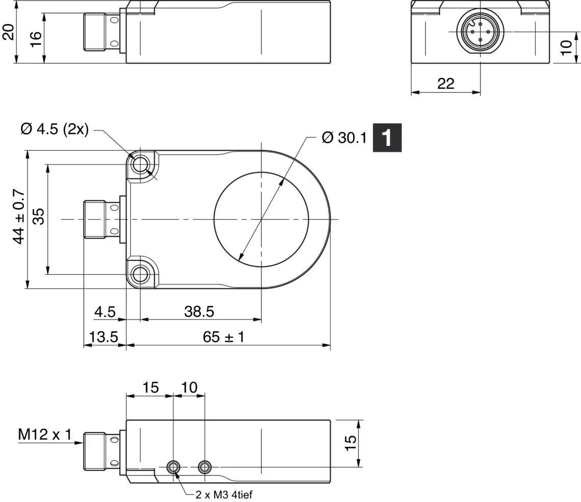 Produktfoto 1 von DI-Soric IRSD-30-G3-B4 Induktiver Ringsensor IRSD 213671