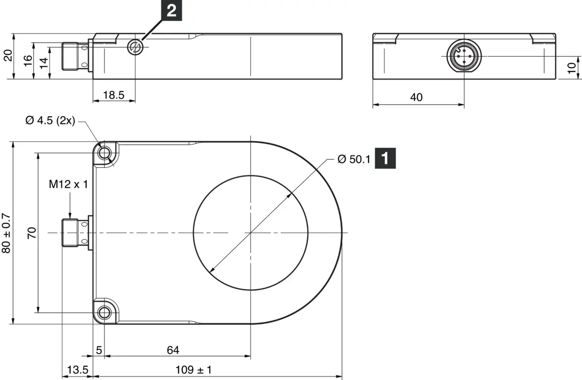 Produktfoto 1 von DI-Soric IRSD-50P-G3-B4 Induktiver Ringsensor IRSD 213794
