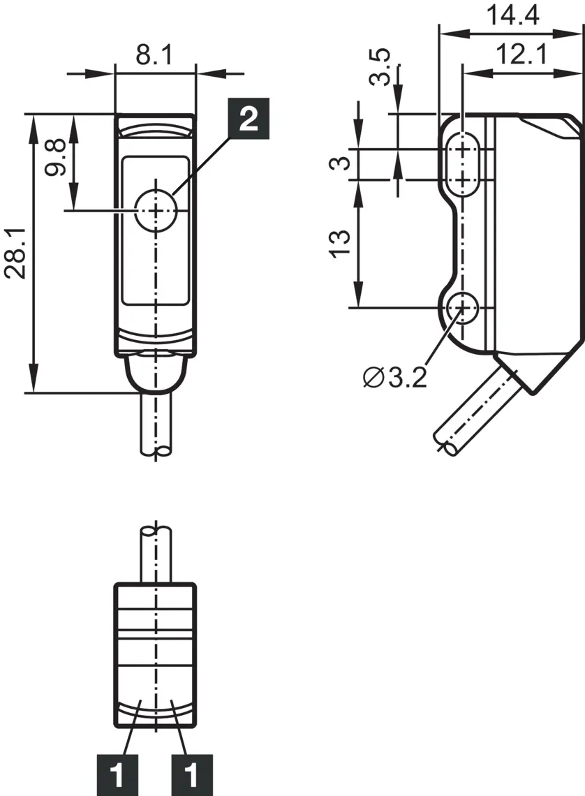 Produktfoto 1 von DI-Soric OE21-NS-2C, Einweglichtschranke O-21, P\n: 212992