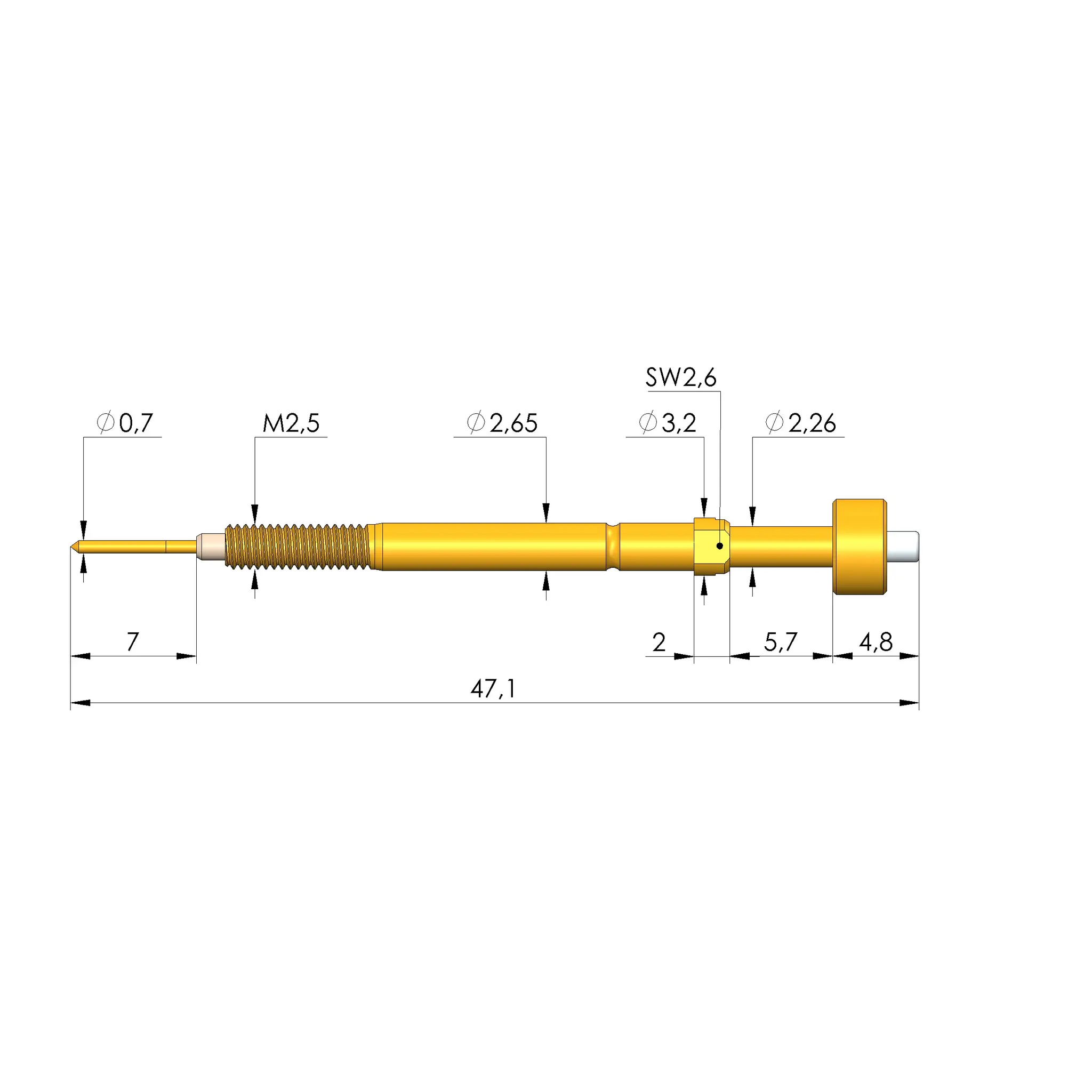 Produktfoto 1 von Ingun DPS-465 303 070 A 4043 M-F, Dipol-/ Koaxialstift