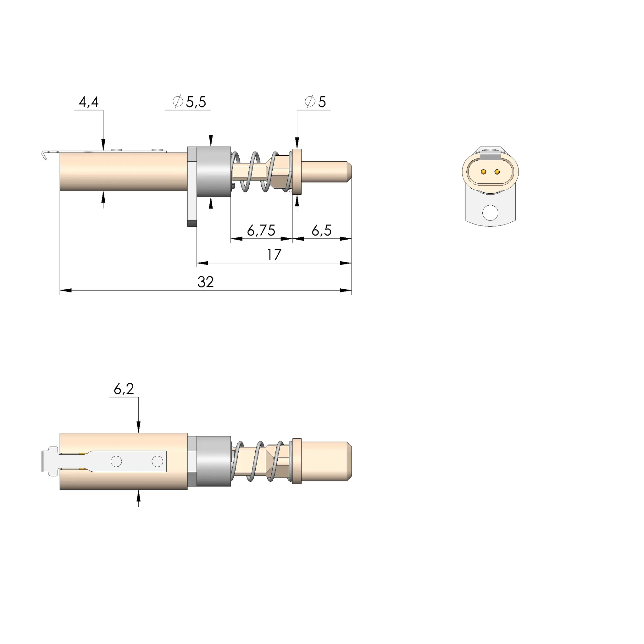 Produktfoto 1 von Ingun HFS-804 306 090 A 5442 MTD, Hochfrequenzstift, SKU: HFS-804-0001