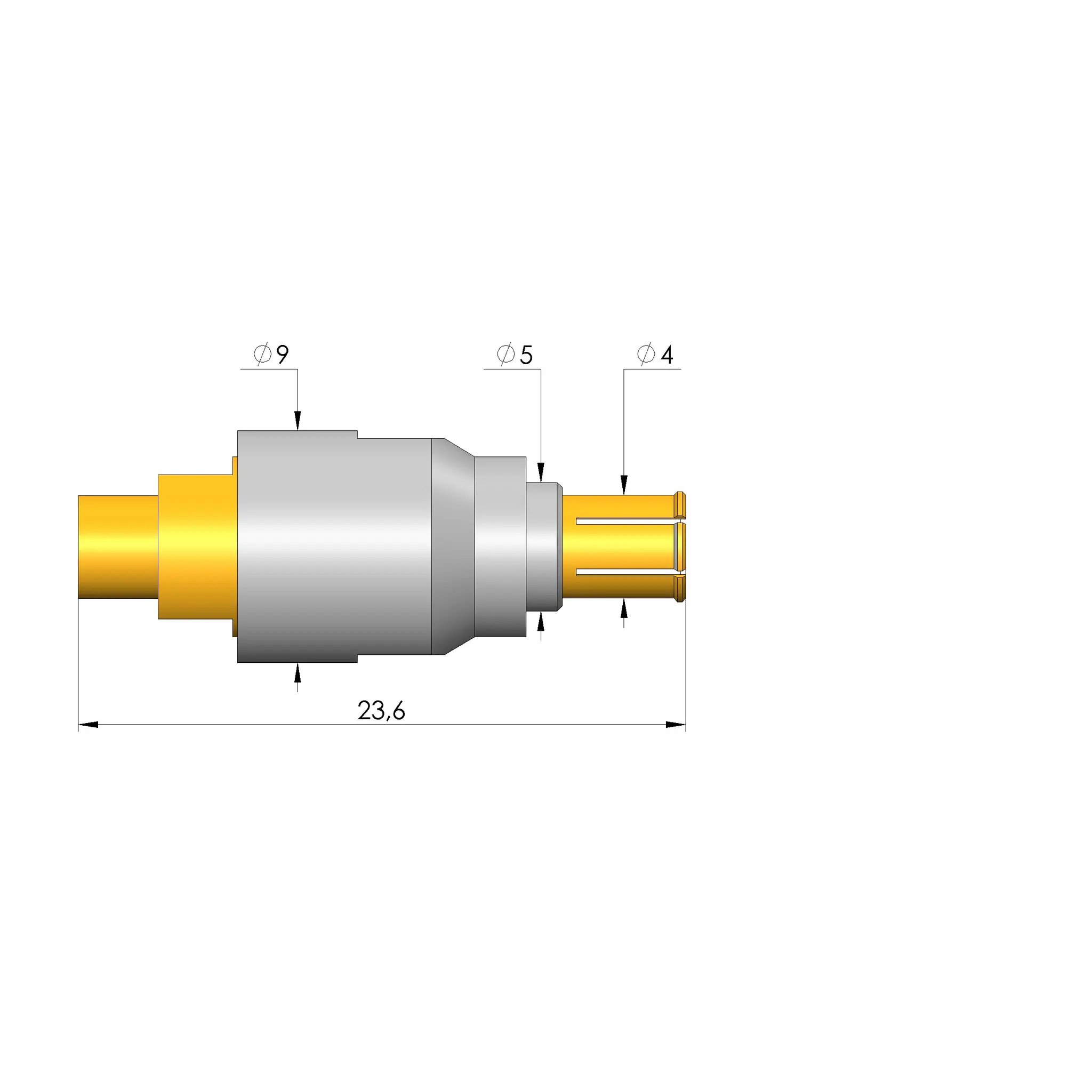 Produktfoto 1 von Ingun HFS-ADA-MCX-M-MCX-F-03DB, Dämpfungsglied, SKU: HFS-ADA-0001