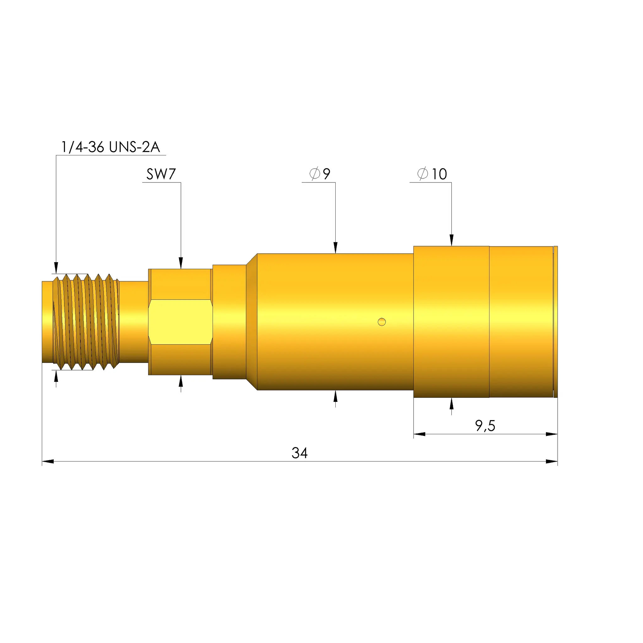 Produktfoto 1 von Ingun HFS-ADA-QSMA-M-SMA-F, Prüfstecker, SKU: HFS-ADA-0003