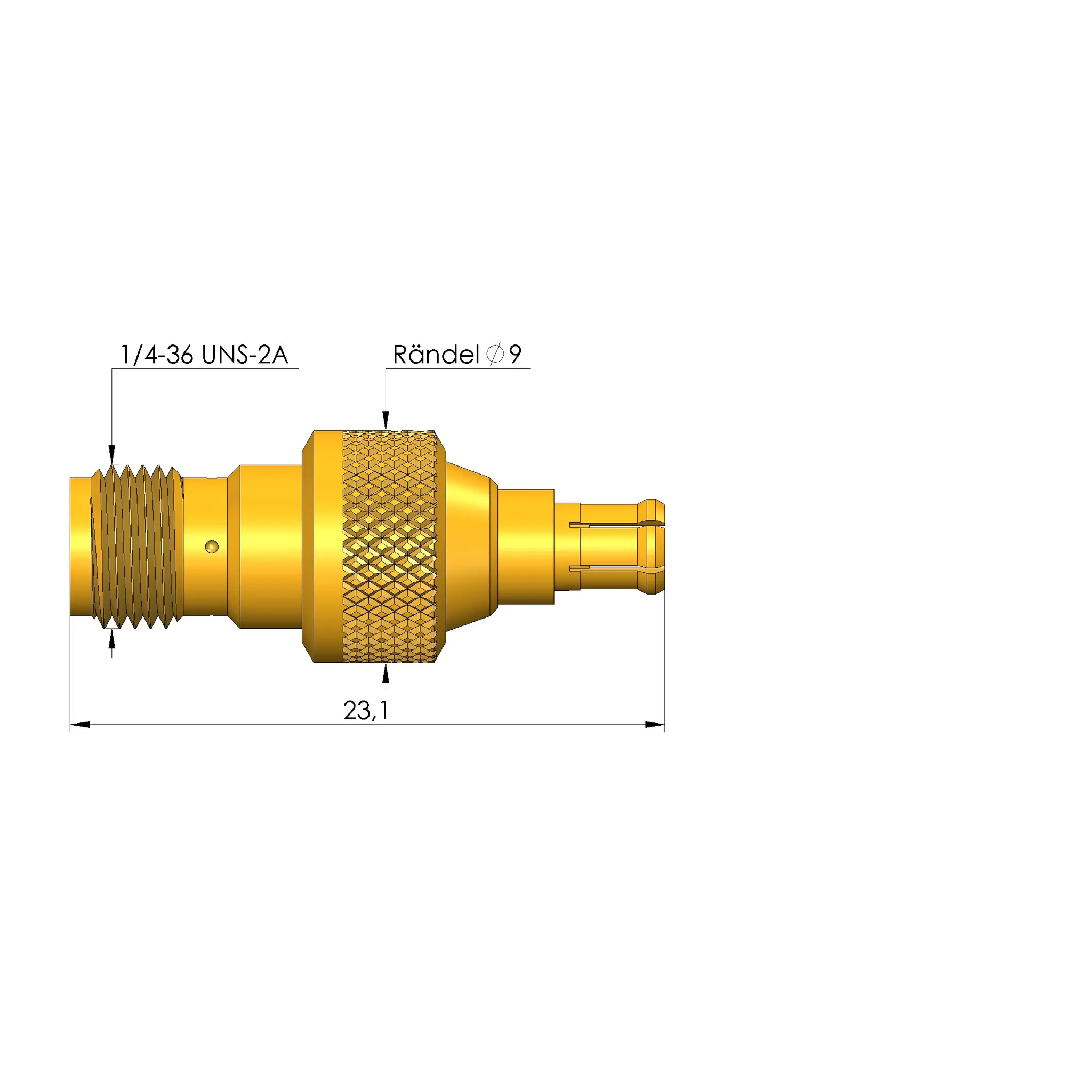 Produktfoto 1 von Ingun HFS-ADA-MCX-M-SMA-F, Adapter, koaxial, SKU: HFS-ADA-MCX-M-SMA-F