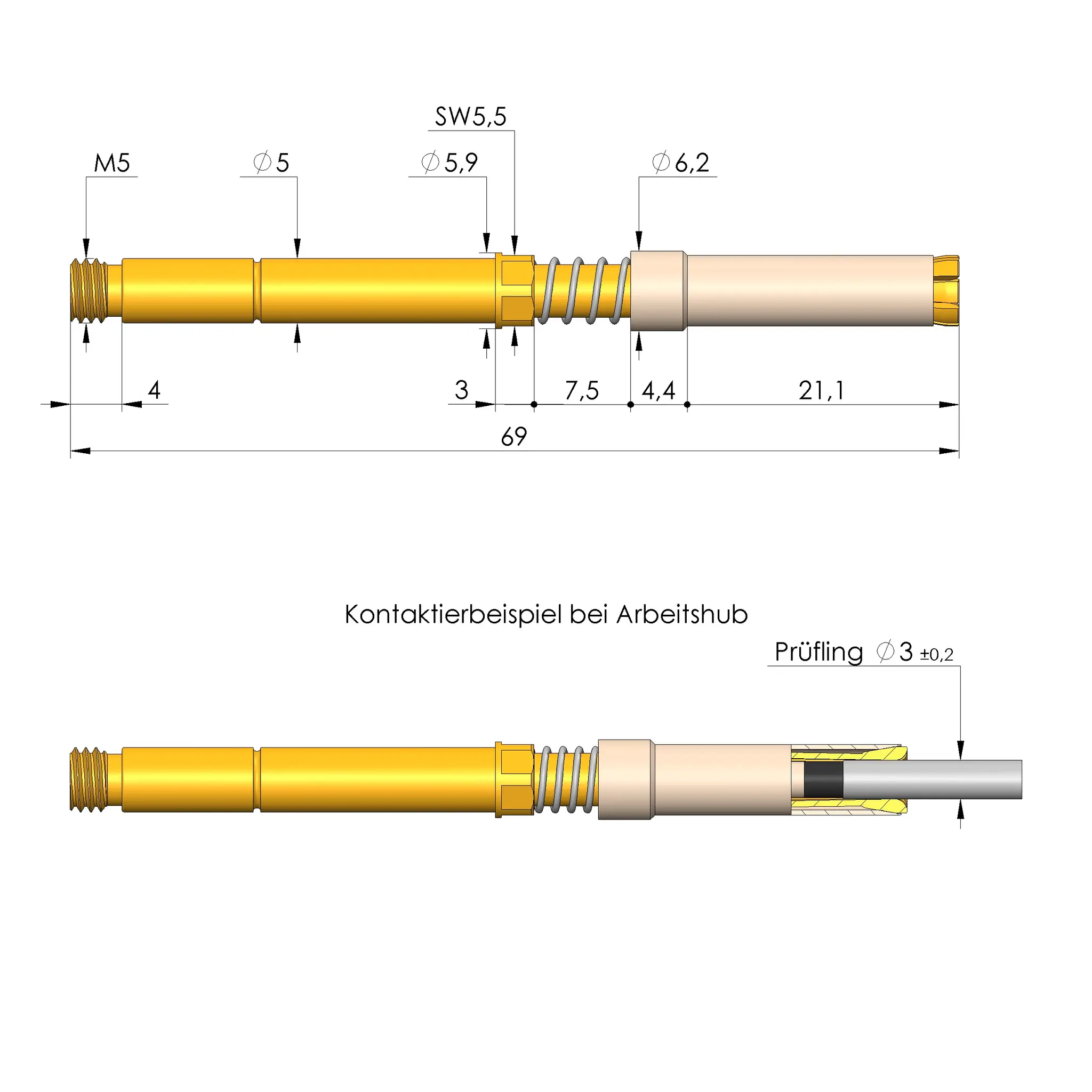 Produktfoto 1 von Ingun HKR-672 300 080 A 20004 M, Hochstromklemme Rundkontakt, SKU: HKR-672-0014