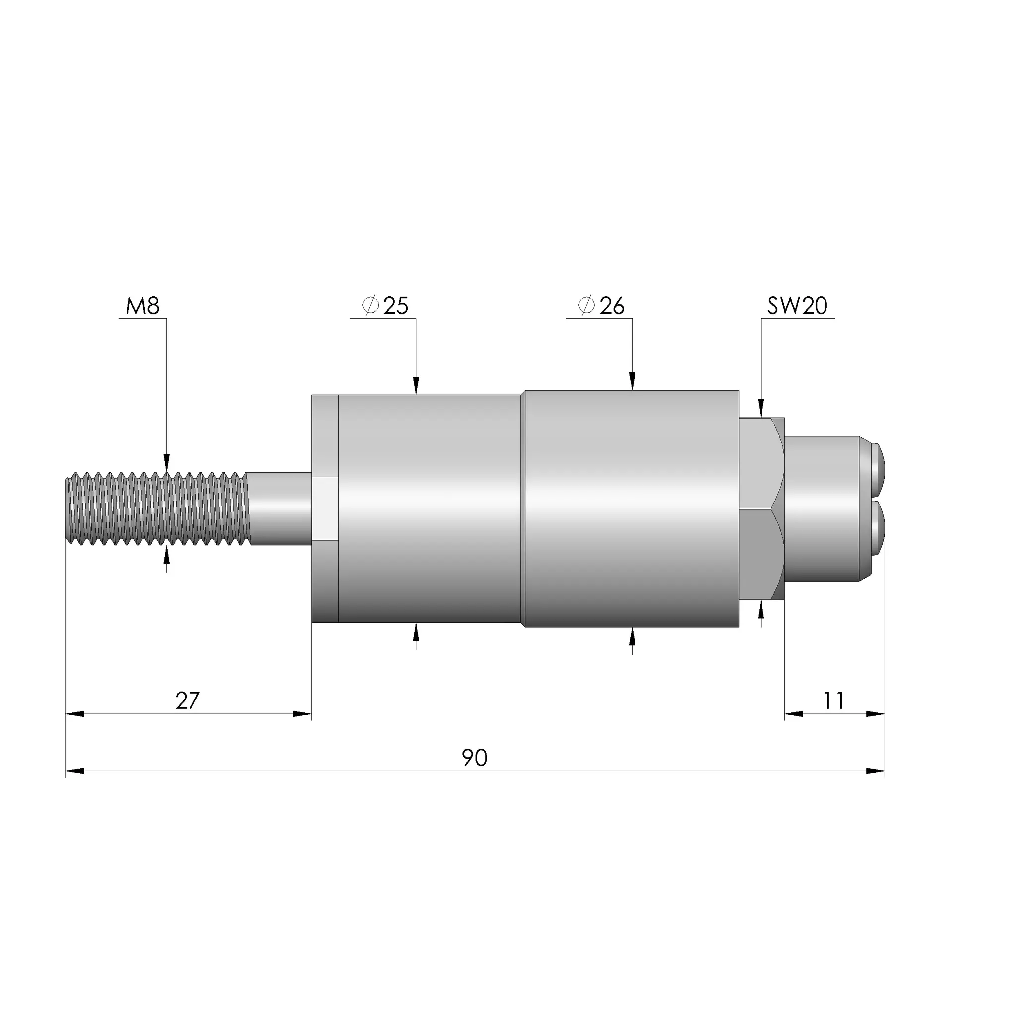 Produktfoto 1 von Ingun HSS-2526, Hochstromstift, SKU: HSS-2526