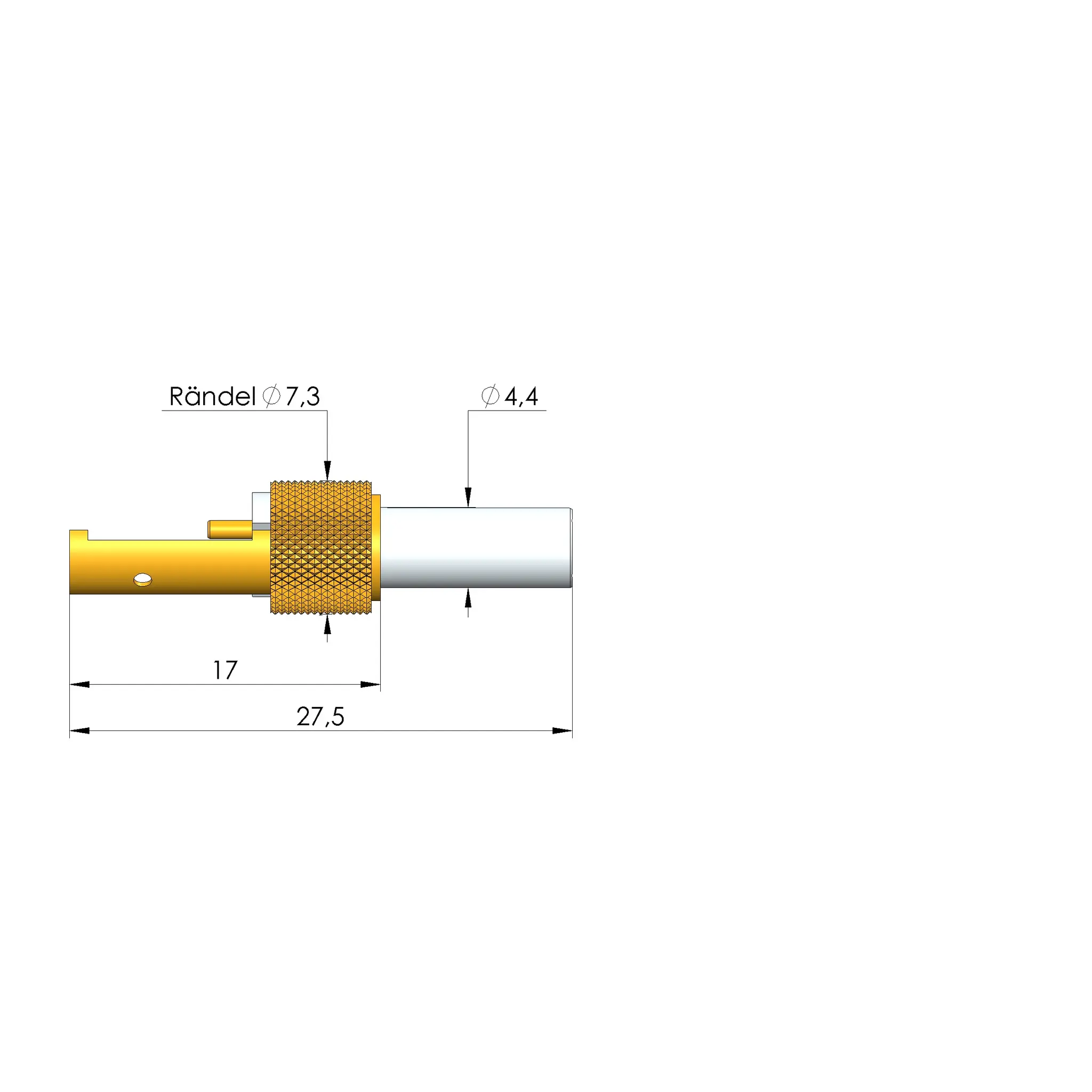 Produktfoto 1 von Ingun SE-819-V5-Z, Stecker für HFS-819, SKU: SE-819V5Z