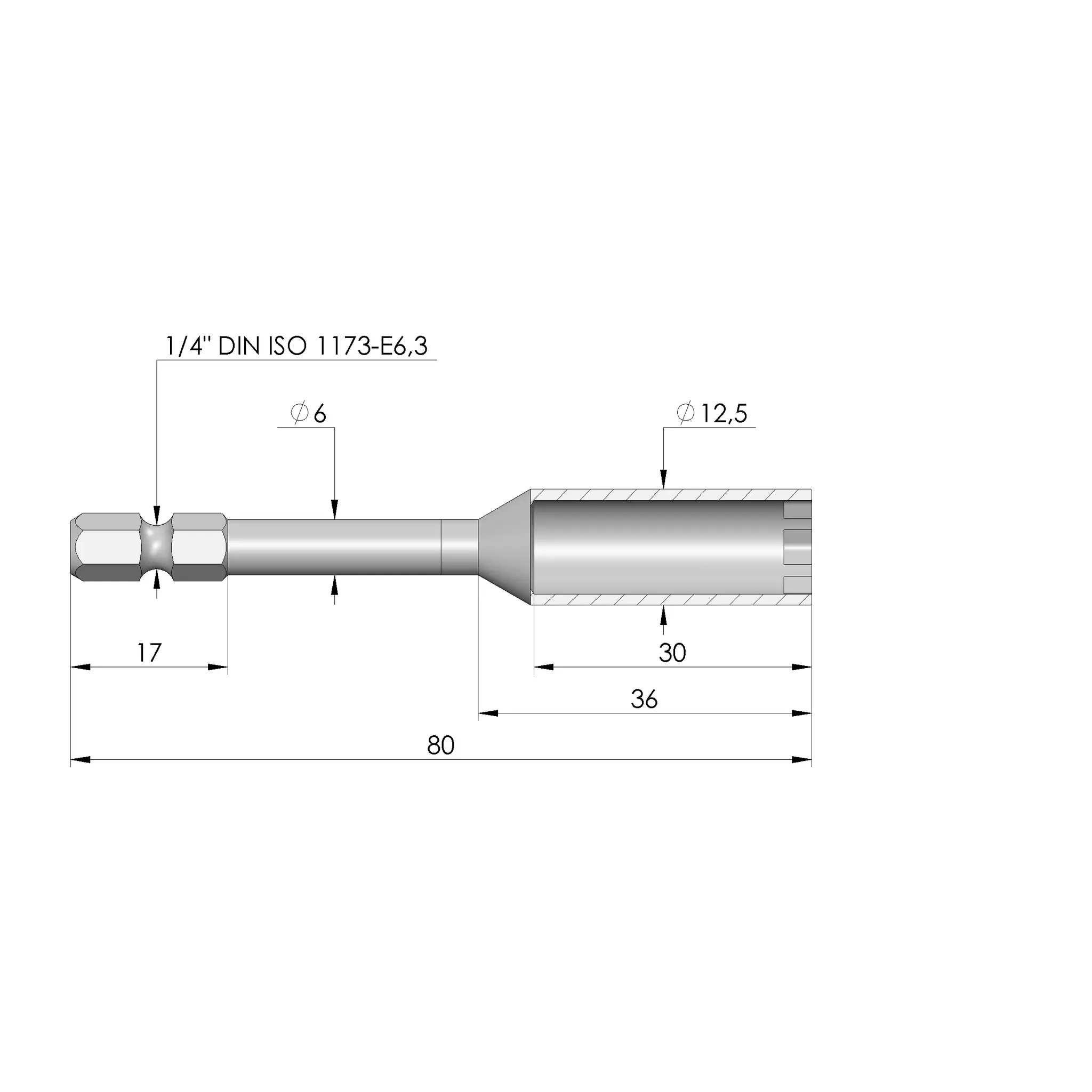 Produktfoto 1 von Ingun BIT-HKR-612 SW10, Schraubwerkzeug