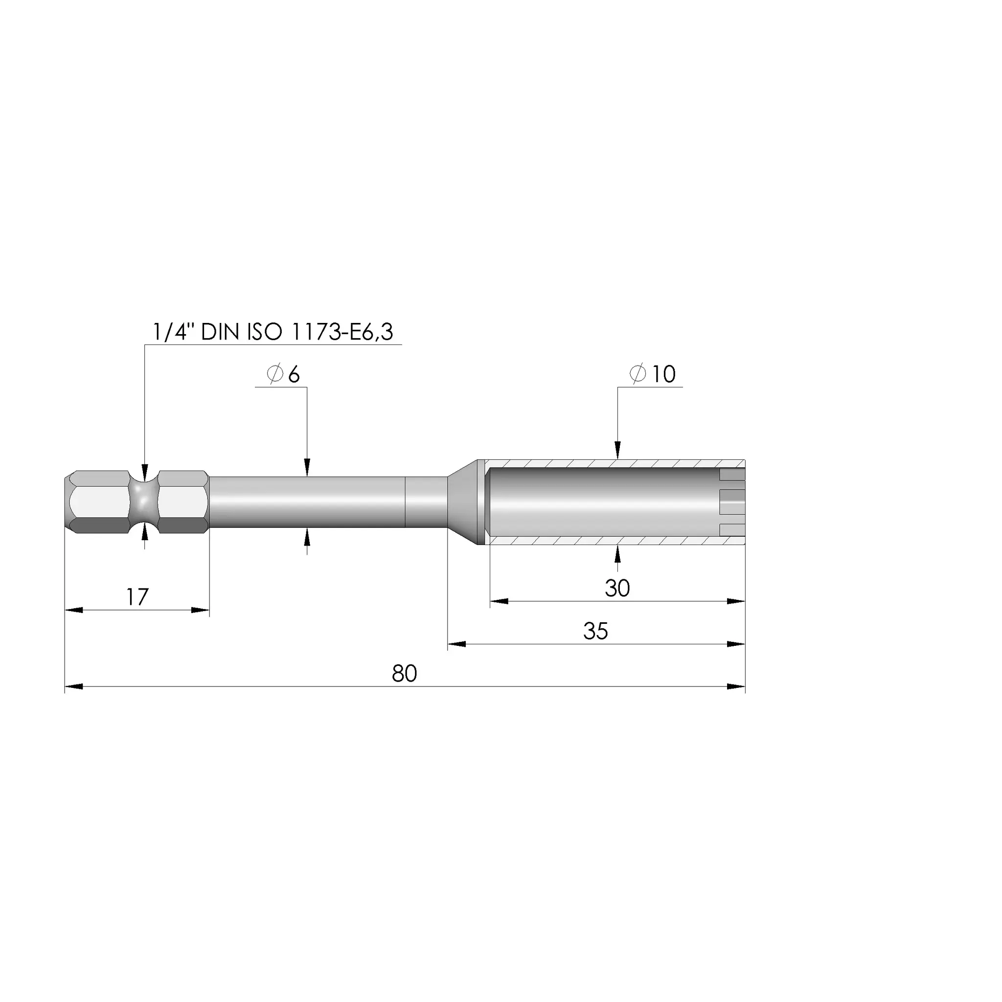 Produktfoto 1 von Ingun BIT-HKR-612 SW8, Schraubwerkzeug