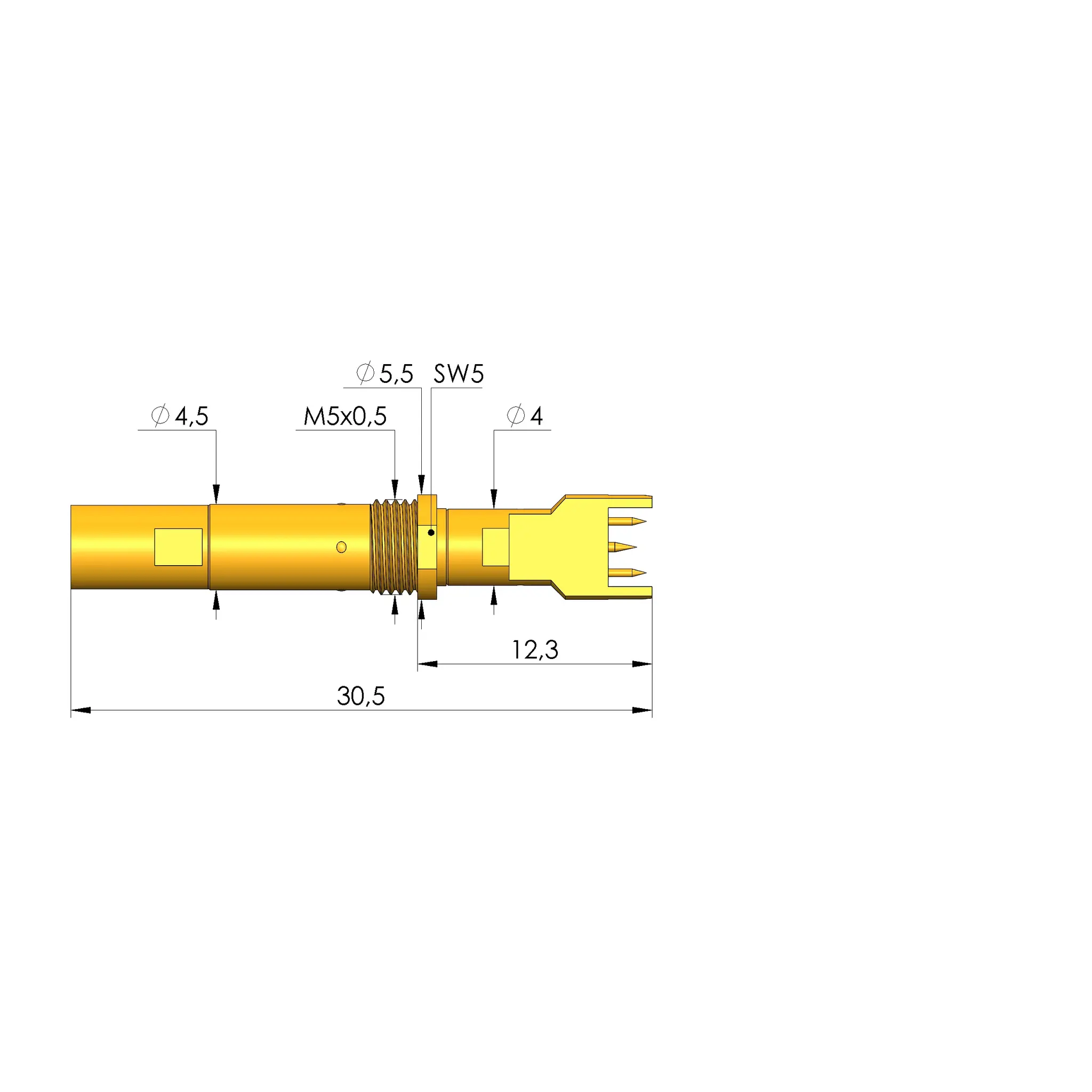 Produktfoto 1 von Ingun HFS-440 201 051 A 5629 V2-VZ4M, Hochfrequenzstift, SKU: HFS-440-0075