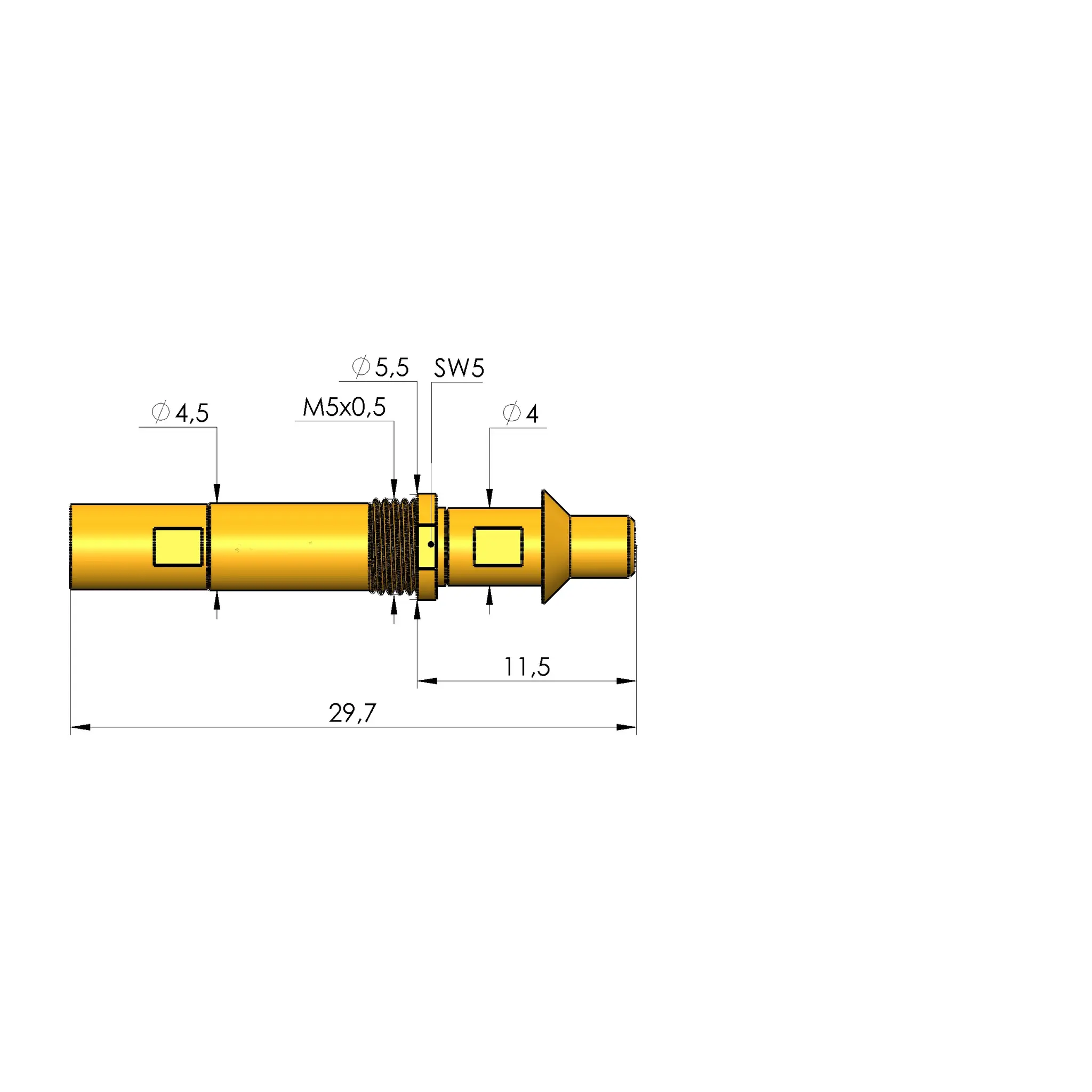 Produktfoto 1 von Ingun HFS-410 308 080 A 5042 ZE M, Hochfrequenzstift, SKU: HFS-410-0085
