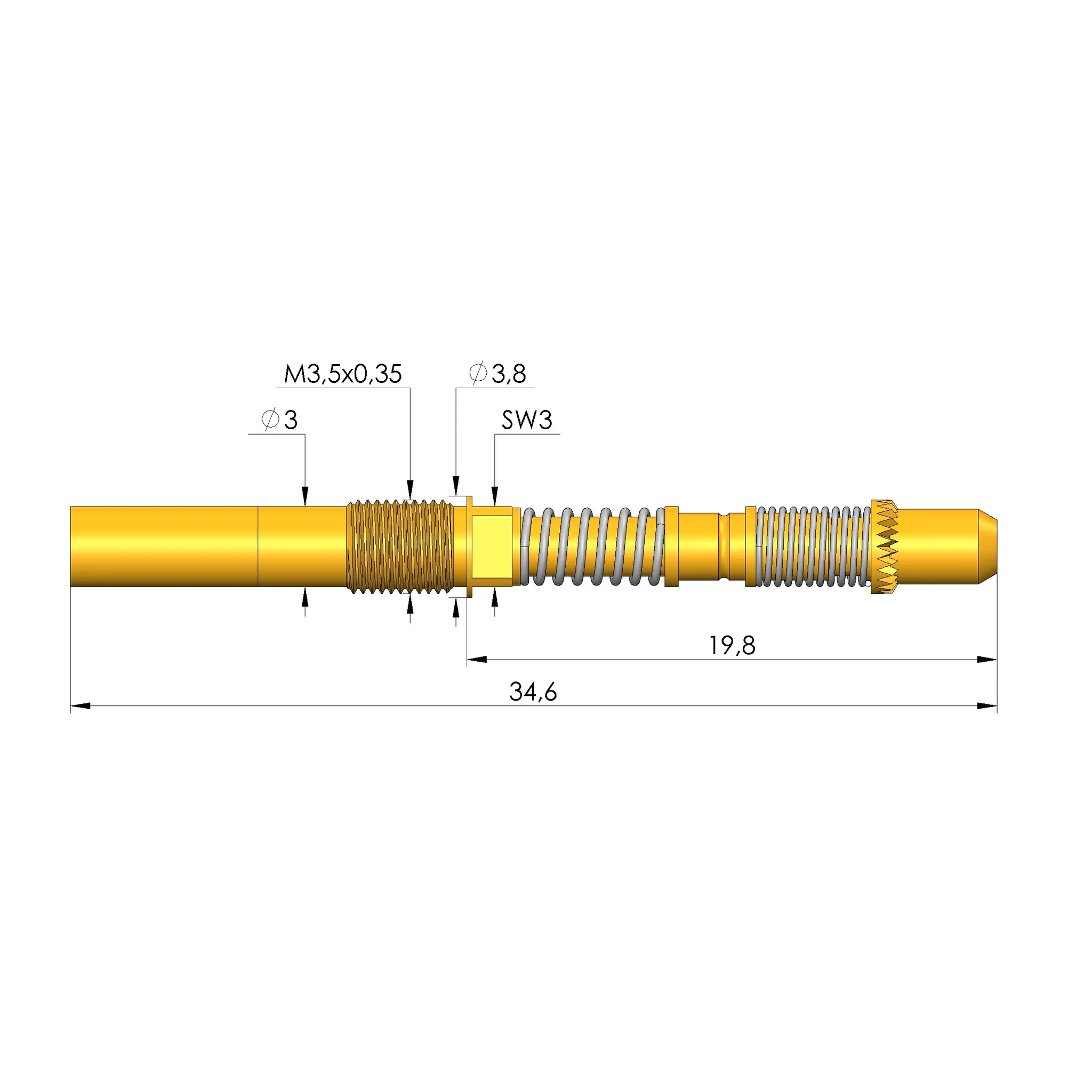 Produktfoto 1 von Ingun HFS-807 303 051 A 6842 HFM-M, Hochfrequenzstift, SKU: HFS-807-0002