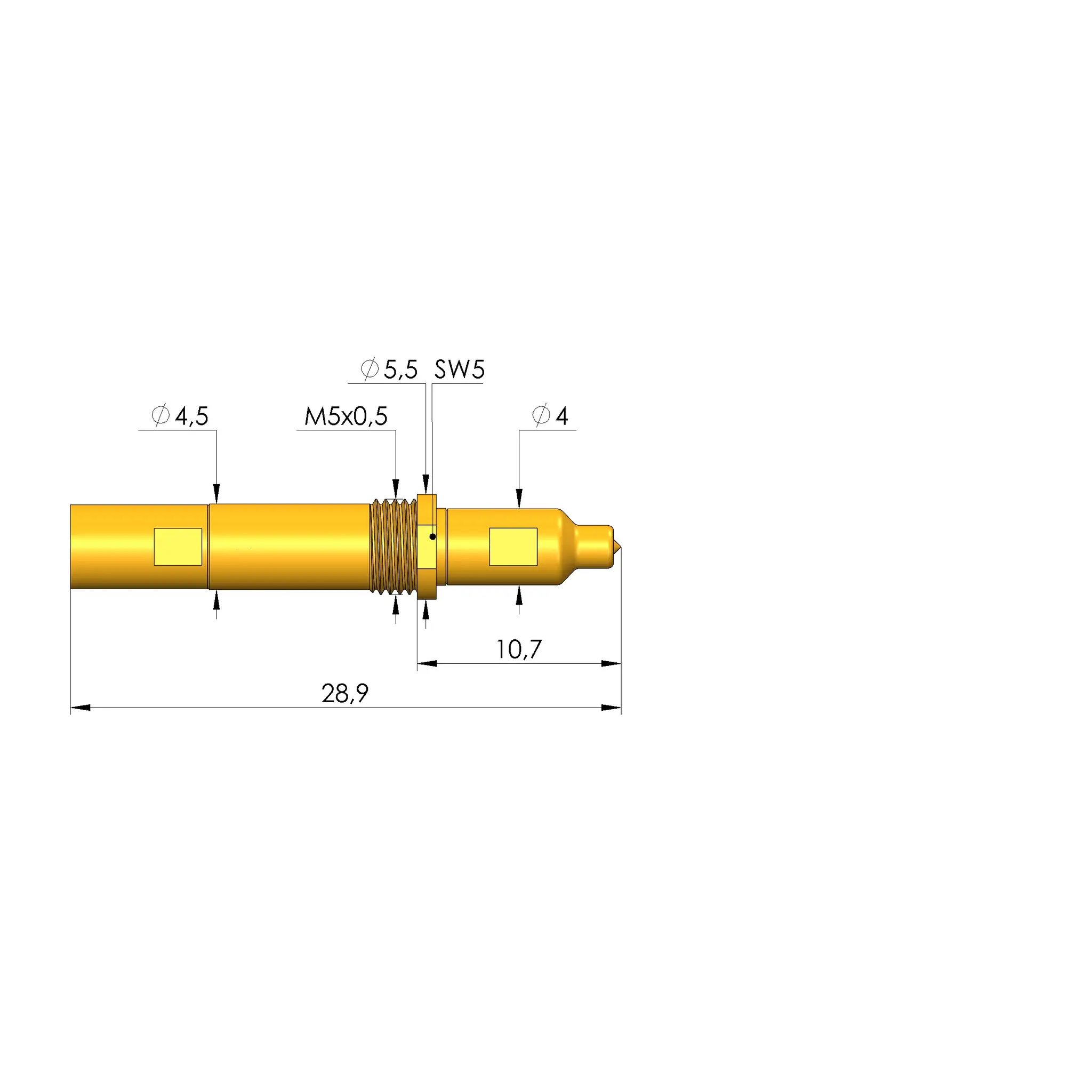 Produktfoto 1 von Ingun HFS-410 358 080 A 5042 Z M, Hochfrequenzstift, SKU: HFS-410-0027