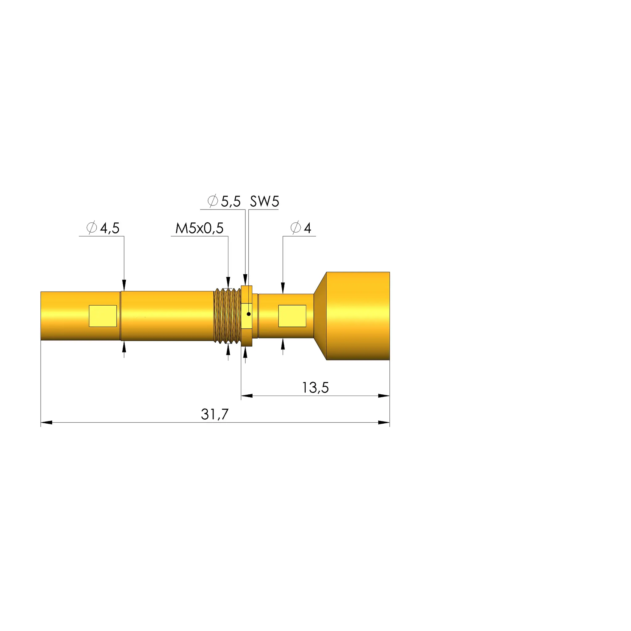 Produktfoto 1 von Ingun HFS-440 308 180 A 5043 E M, Hochfrequenzstift, SKU: HFS-440-0110