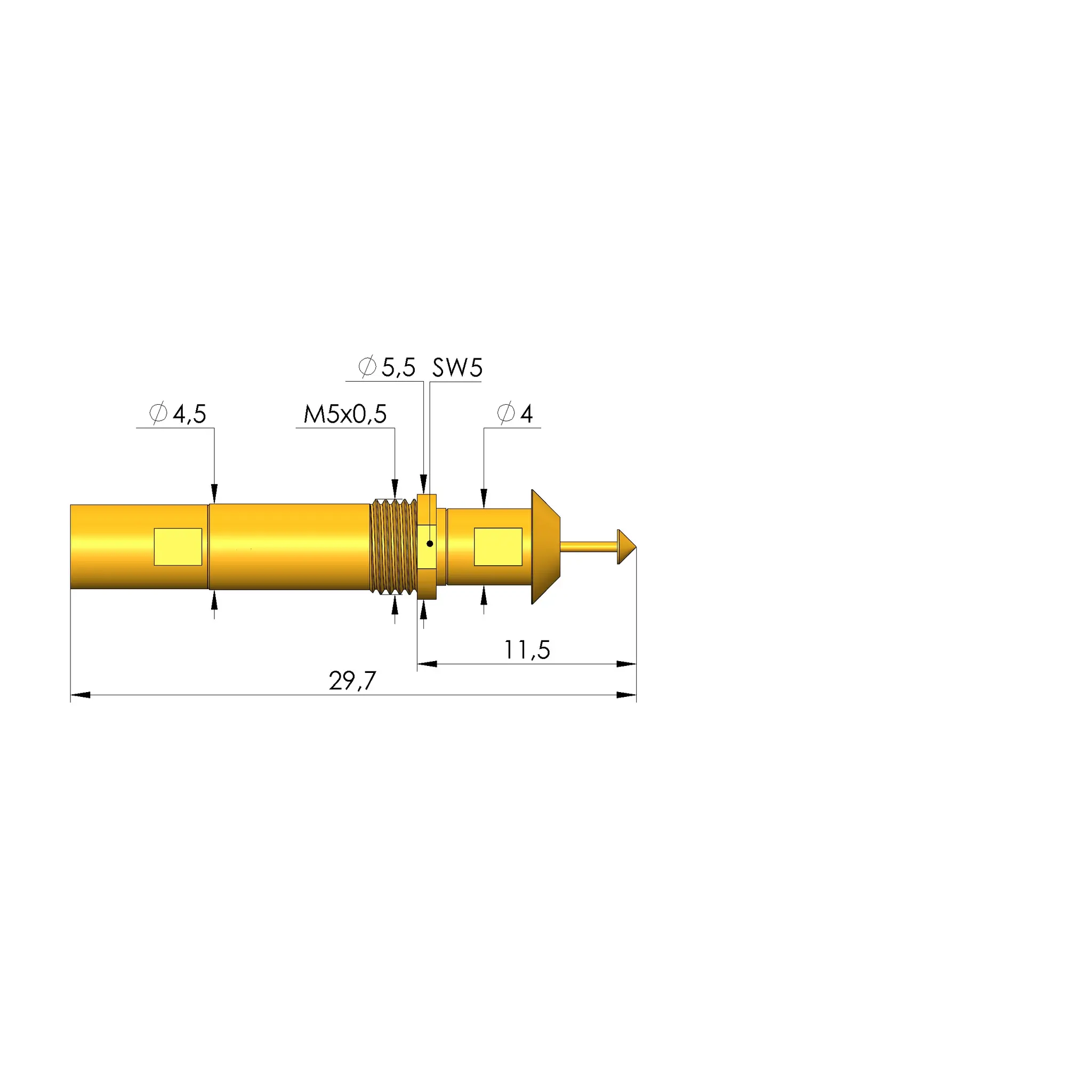 Produktfoto 1 von Ingun HFS-440 308 180 A 5042 E M, Hochfrequenzstift, SKU: HFS-440-0053