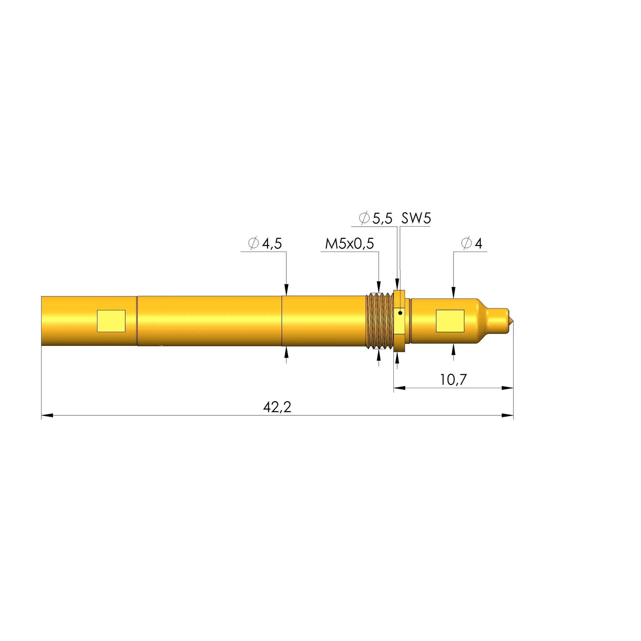 Produktfoto 1 von Ingun HFS-840 358 080 A 8042 Z M, Hochfrequenzstift, SKU: HFS-840-0233