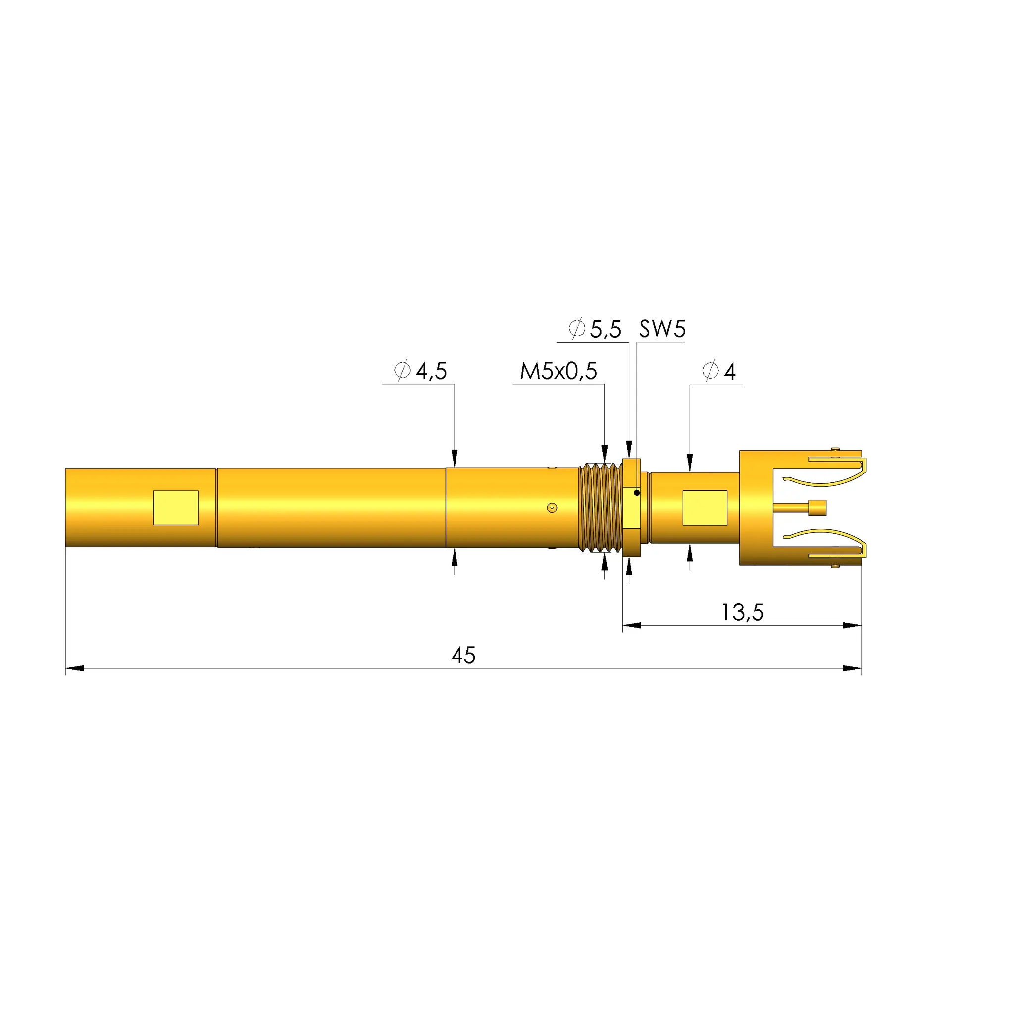 Produktfoto 1 von Ingun HFS-840 303 090 A 8040 GT13 4M, Hochfrequenzstift, SKU: HFS-840-0628