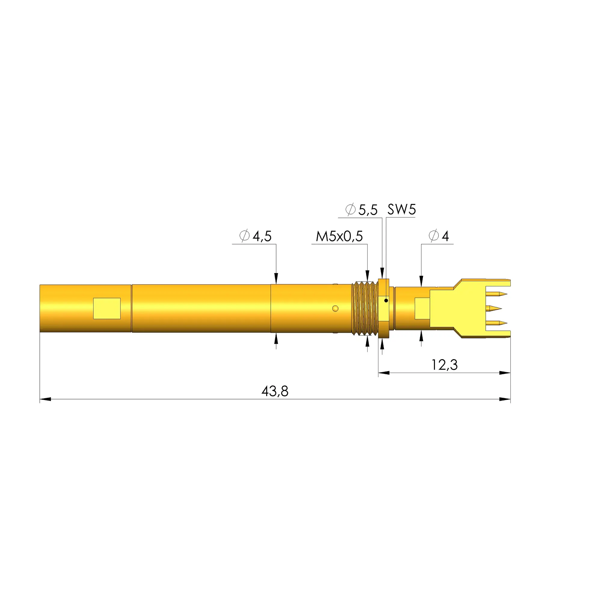 Produktfoto 1 von Ingun HFS-810 201 051 A 7629 V2-VZ4M, Hochfrequenzstift, SKU: HFS-810-0417