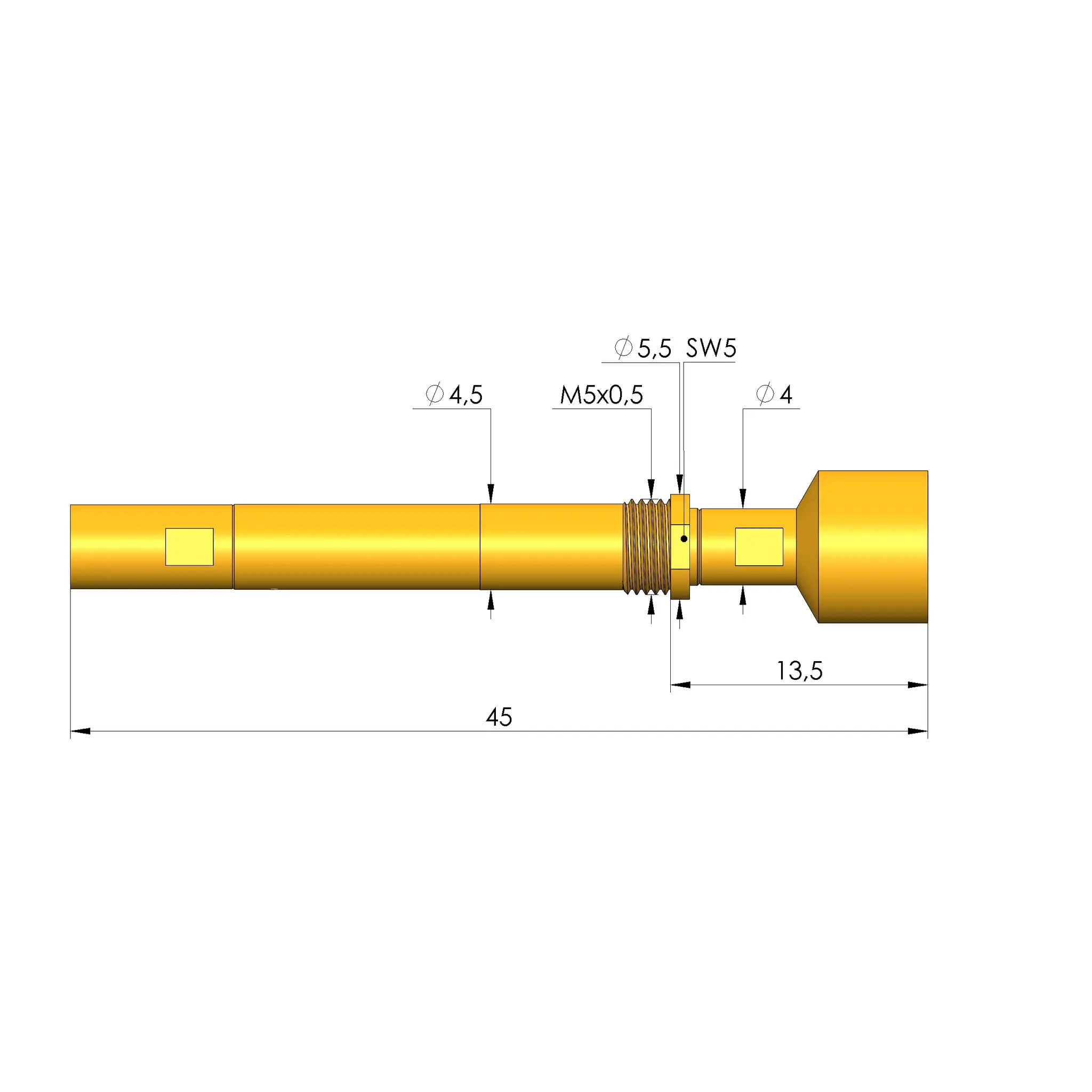 Ingun HFS-840 308 180 A 8043 E M, Hochfrequenzstift