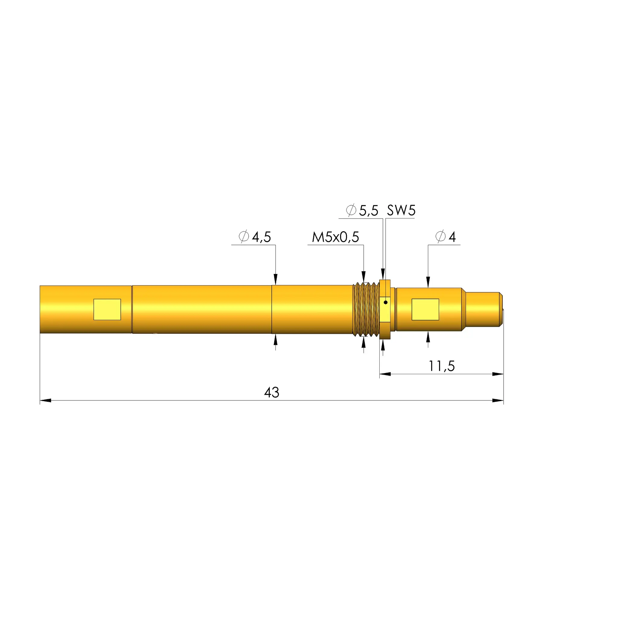 Produktfoto 1 von Ingun HFS-840 308 080 A 5342 X4 M, Hochfrequenzstift