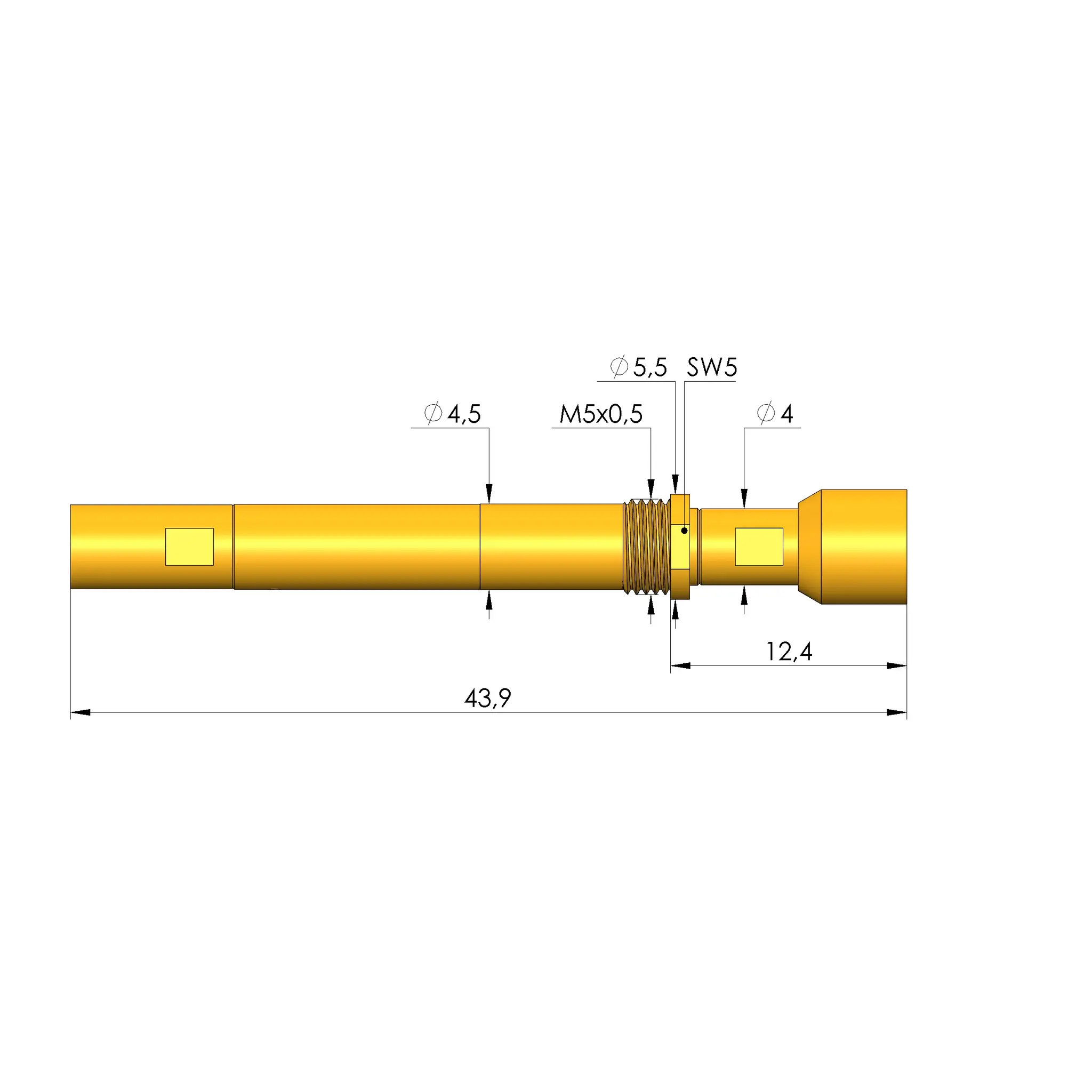 Produktfoto 1 von Ingun HFS-840 308 080 A 5343 T M, Hochfrequenzstift, SKU: HFS-840-0308