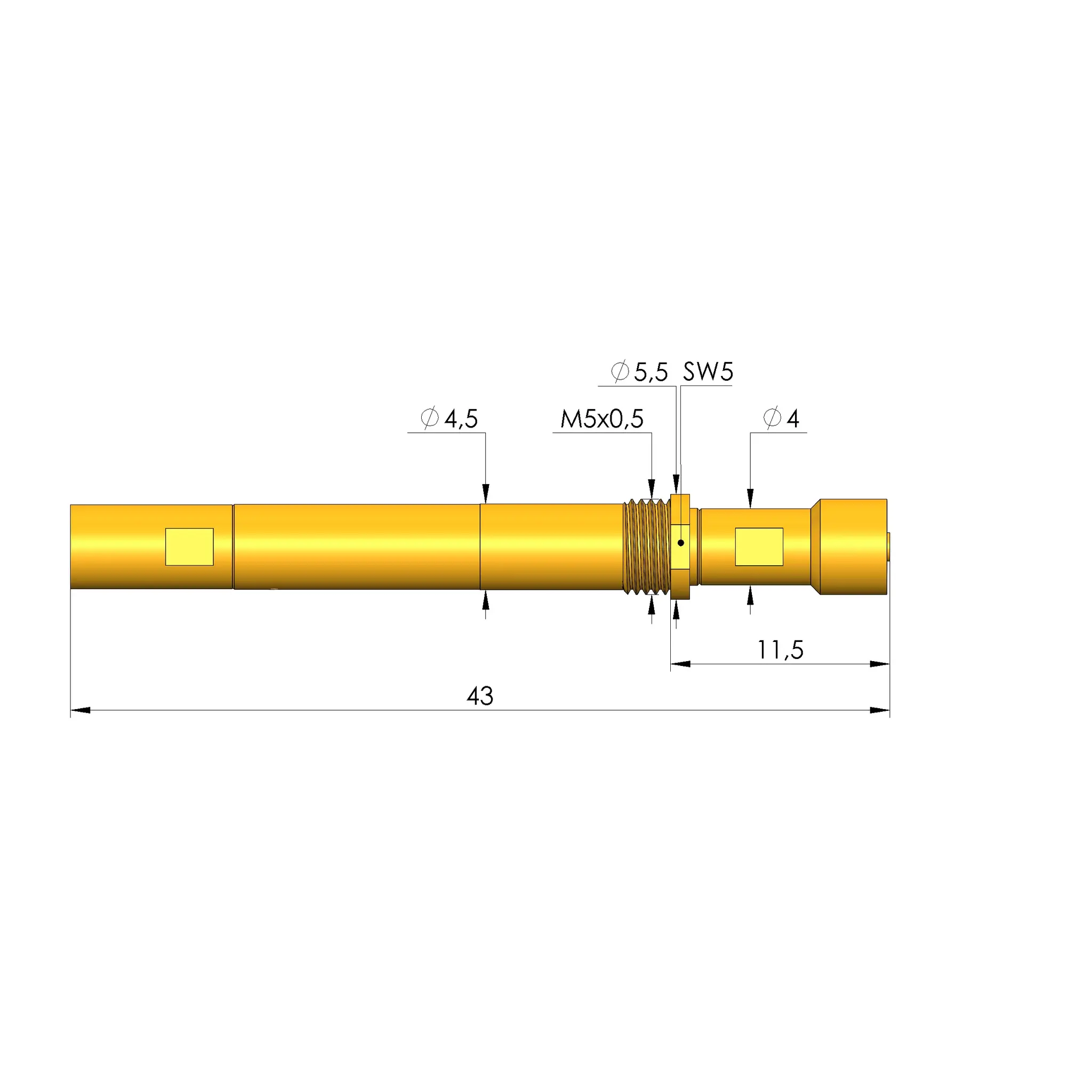 Produktfoto 1 von Ingun HFS-840 303 150 A 5343 Y5 M, Hochfrequenzstift, SKU: HFS-840-0543