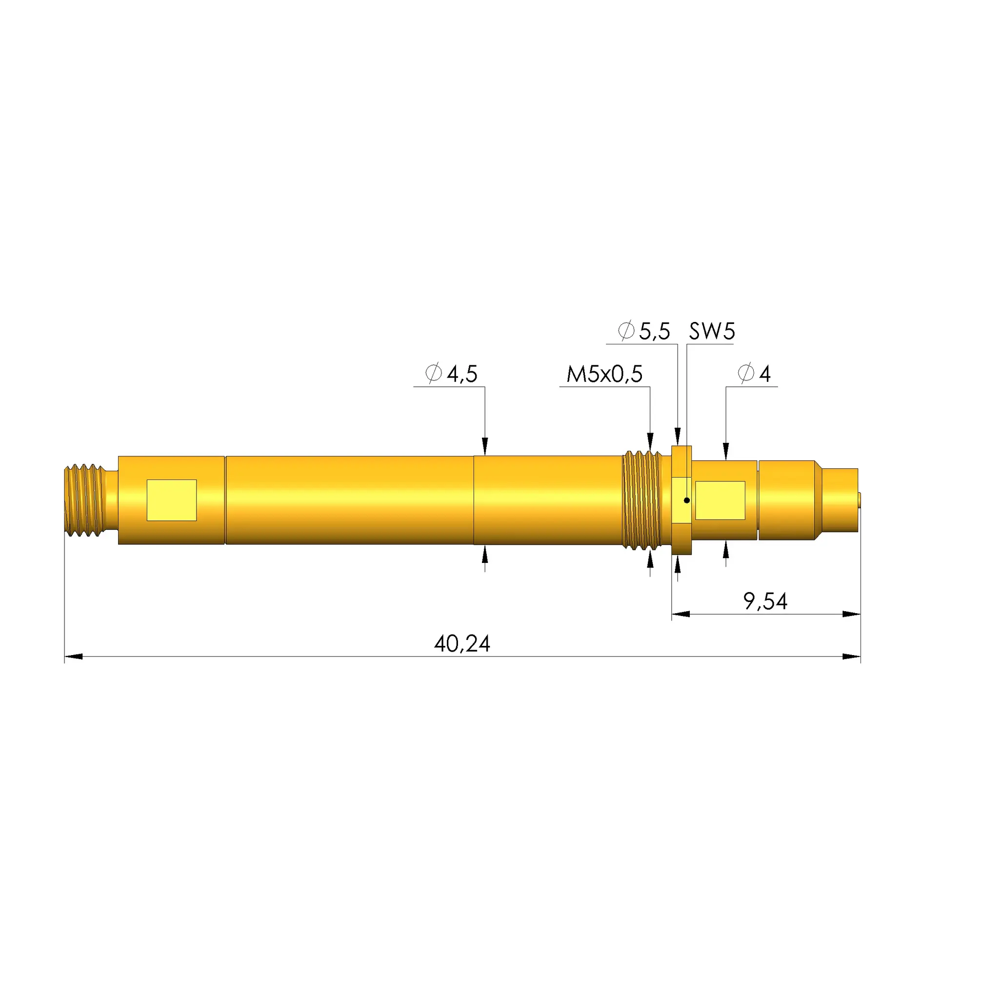 Produktfoto 1 von Ingun HFS-890 343 078 A 9343 UFL M, Hochfrequenzstift, SKU: HFS-890-0007