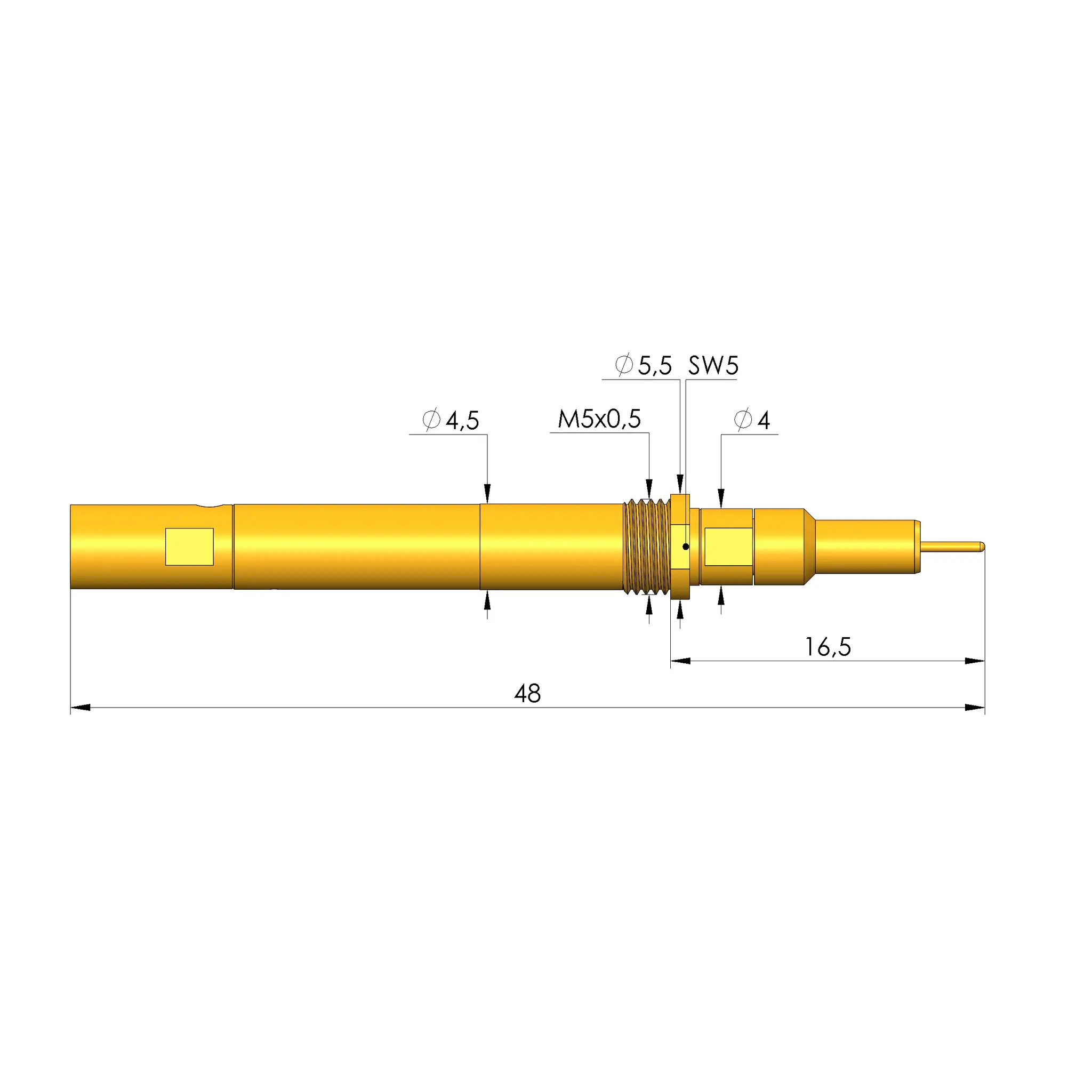 Ingun HFS-860 305 051 A 9943 Y82 M, Hochfrequenzstift, SKU: HFS-860-0184