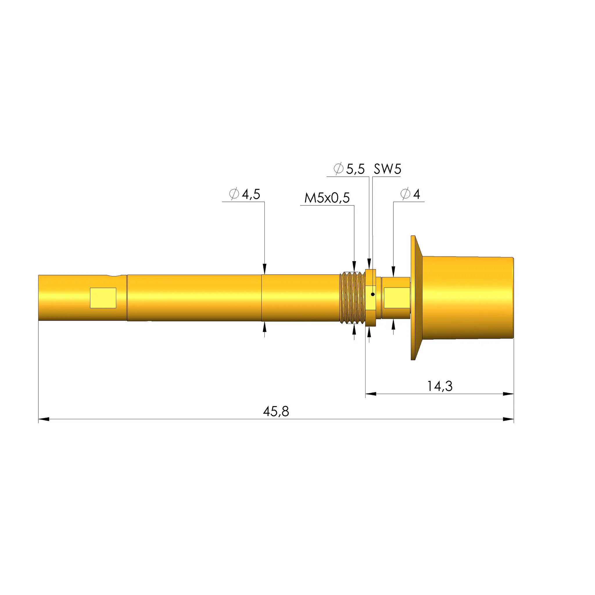 Ingun HFS-860 358 300 A 5342 Q M, Hochfrequenzstift, SKU: HFS-860-0190