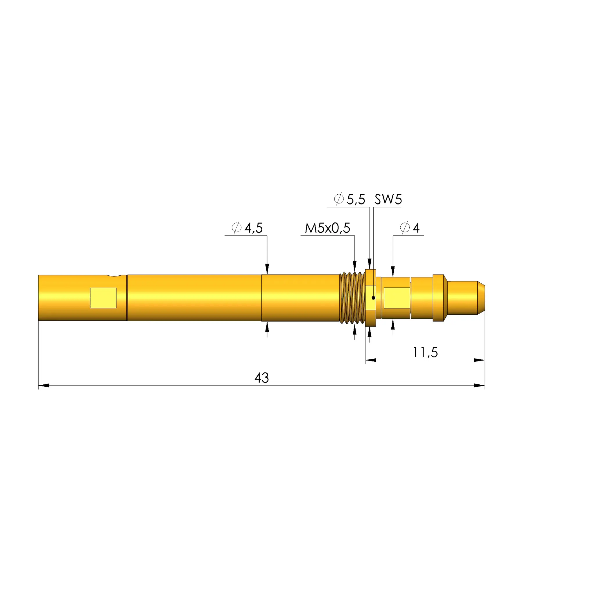 Produktfoto 1 von Ingun HFS-860 308 090 A 5342 X M, Hochfrequenzstift, SKU: HFS-860-0132