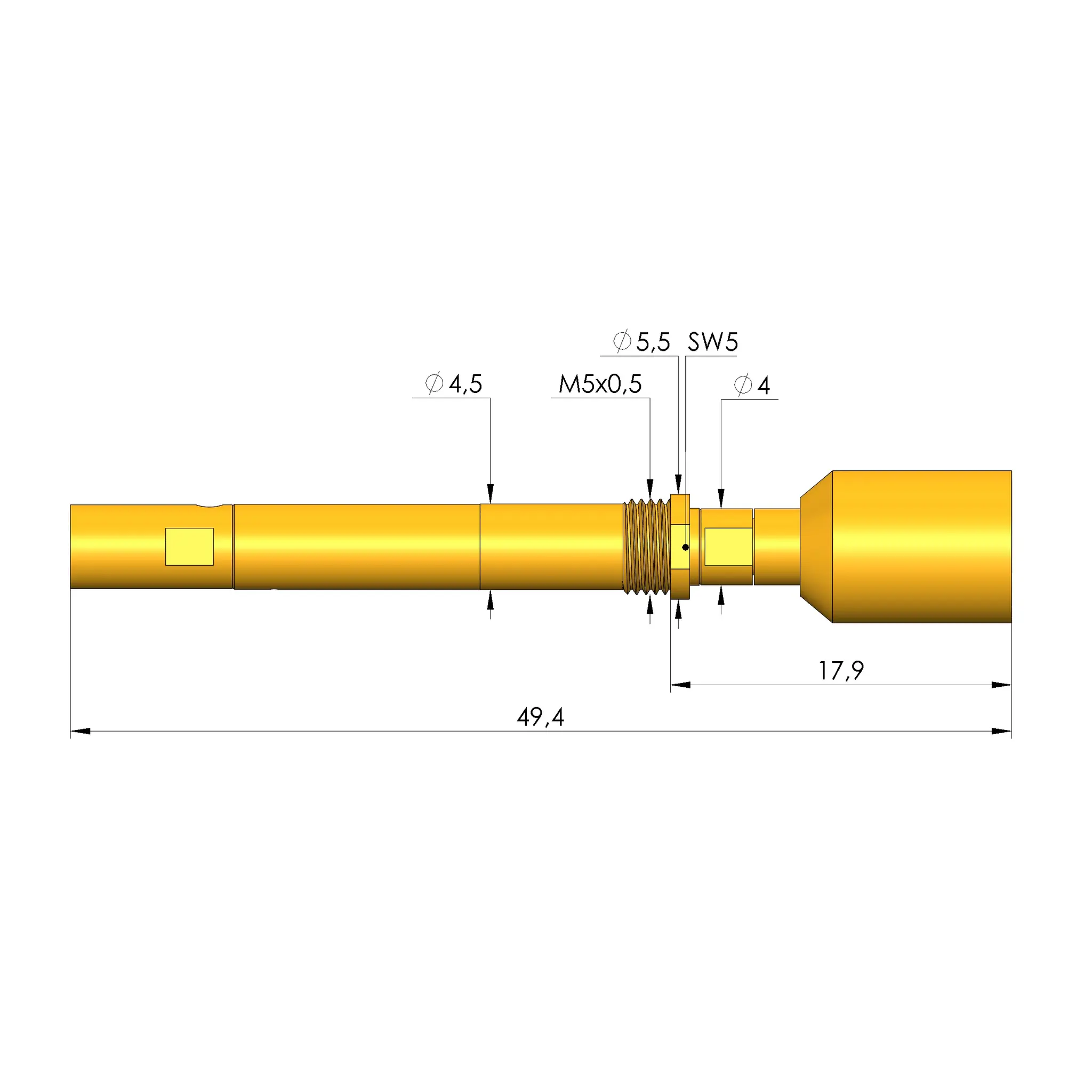 Produktfoto 1 von Ingun HFS-860 308 180 A 8043 QMA M, Hochfrequenzstift, SKU: HFS-860-0124