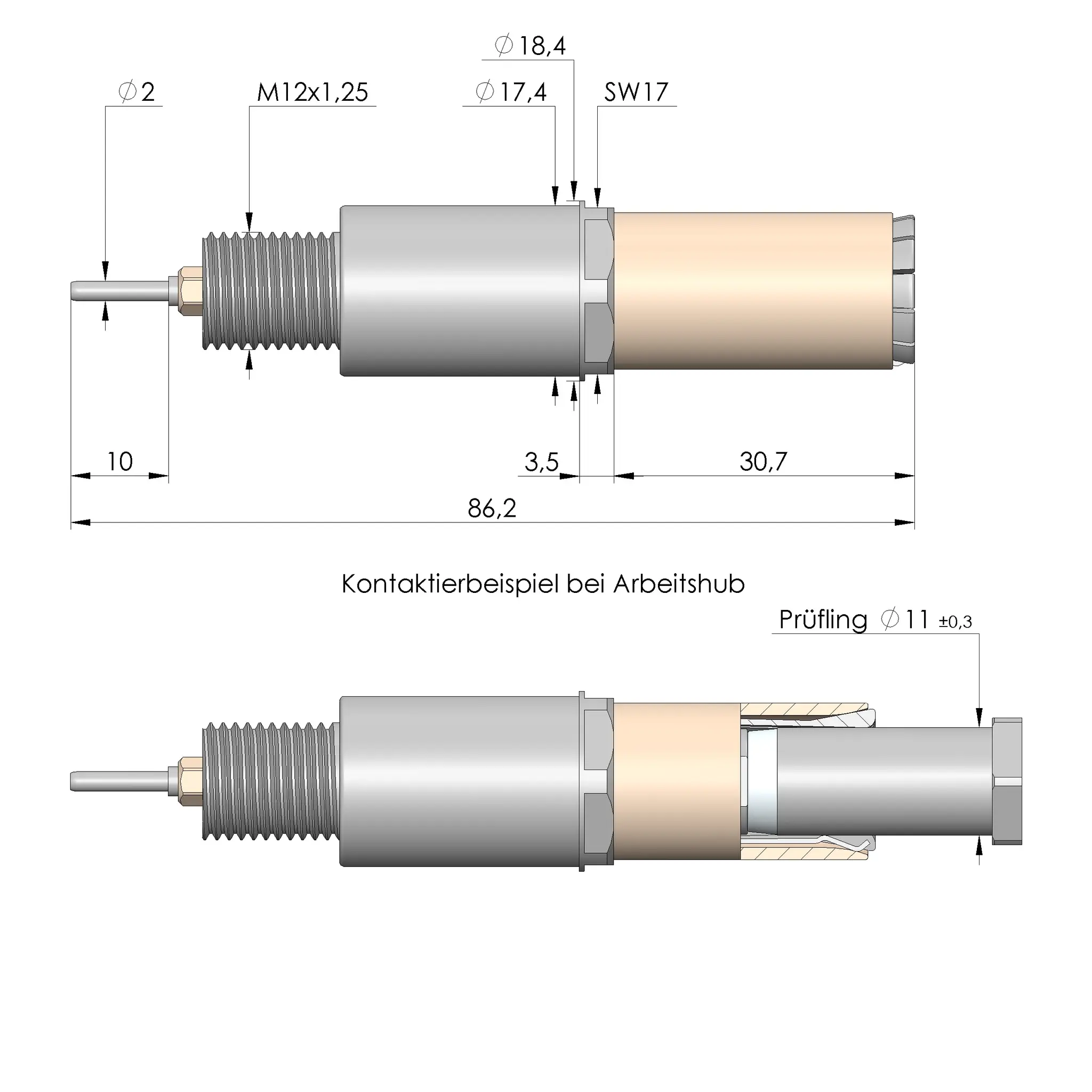 Ingun VKR-672 1100 130 S 40004 M, Dipolklemme Rundkontakt, SKU: VKR-672-0014
