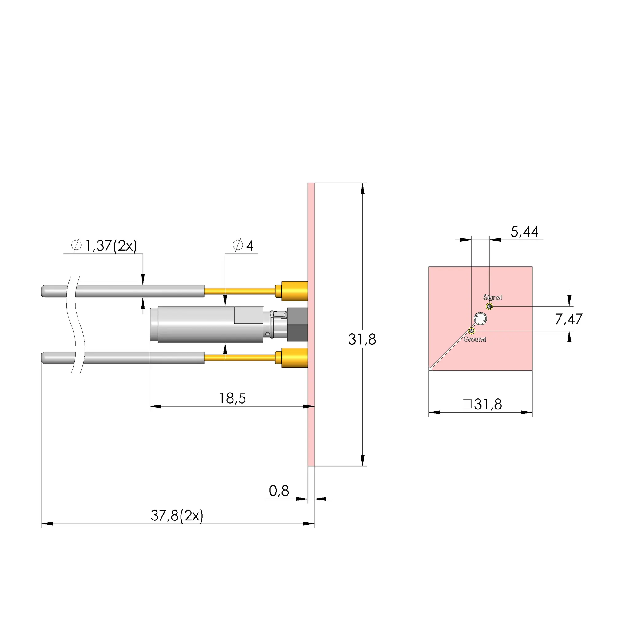 Produktfoto 1 von Ingun OTU-KS-NV-031-031, nanoVTEP SensorPlate 1.2 inch, SKU: 109704