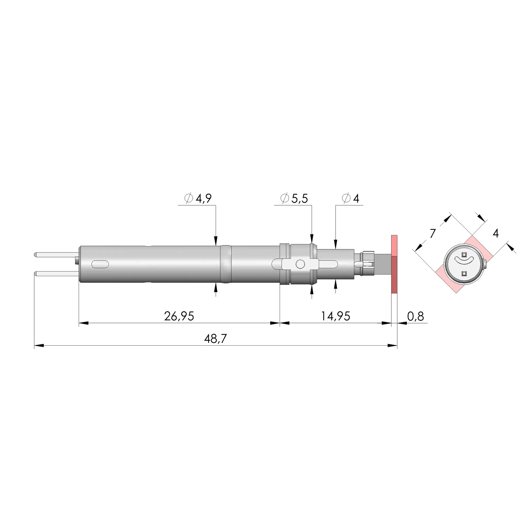Produktfoto 1 von Ingun OTU-KS-NV-007-004-G2, NanoVTEP G2 SingleProbe B/C, SKU: 114388