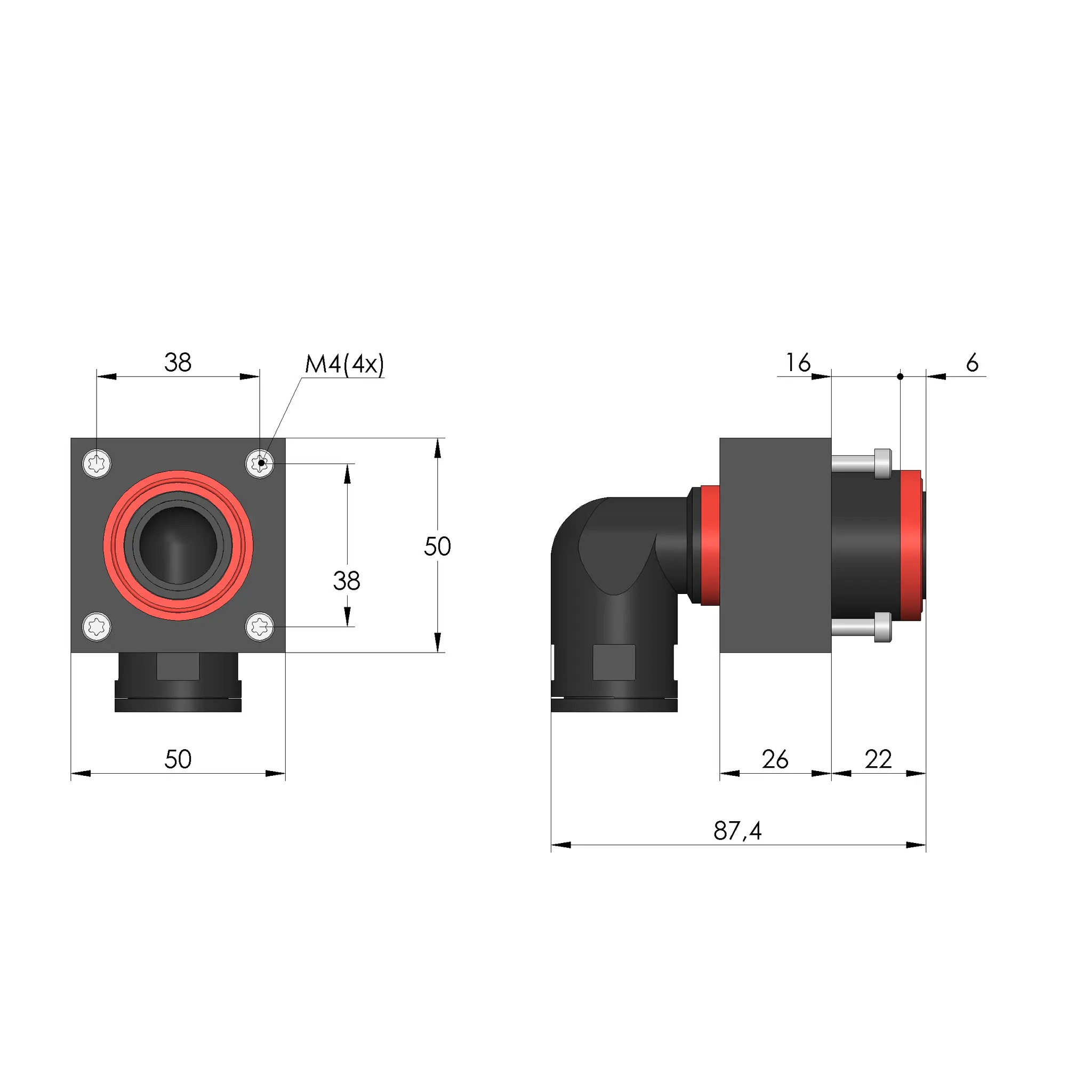 Produktfoto 1 von Ingun SB-T-VA-001-PG16-ALU, Schnittstellenblock, SKU: 22470