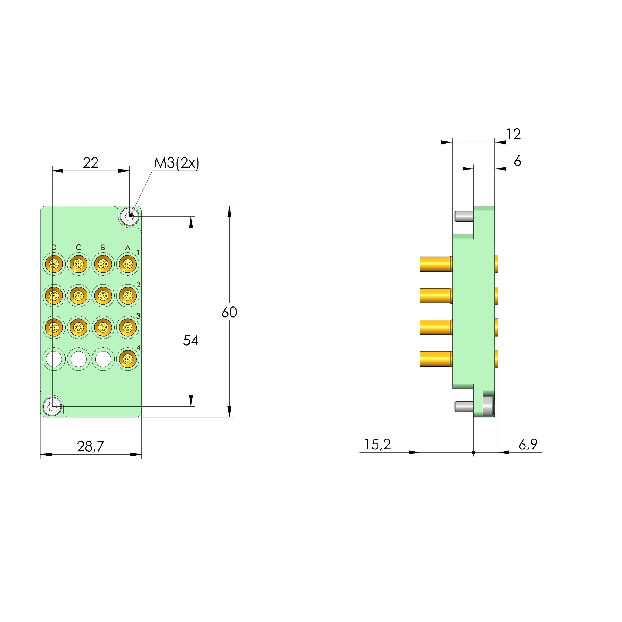 Produktfoto 1 von Ingun SB-P-HF-016-0,7GHz-13, Schnittstellenblock, SKU: 38158